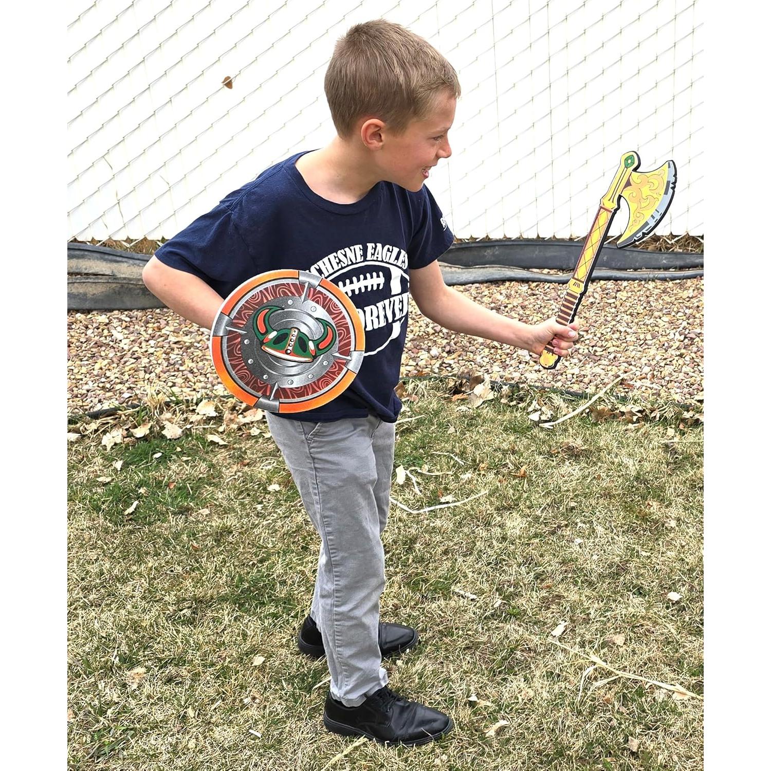 Conjunto Hacha y Escudo de Espuma Niños - Aventura Vikingo