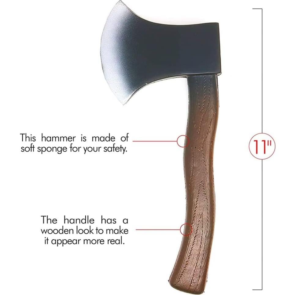 Hacha de Juguete Skeleteen para Disfraz de Leñador - 30 cm