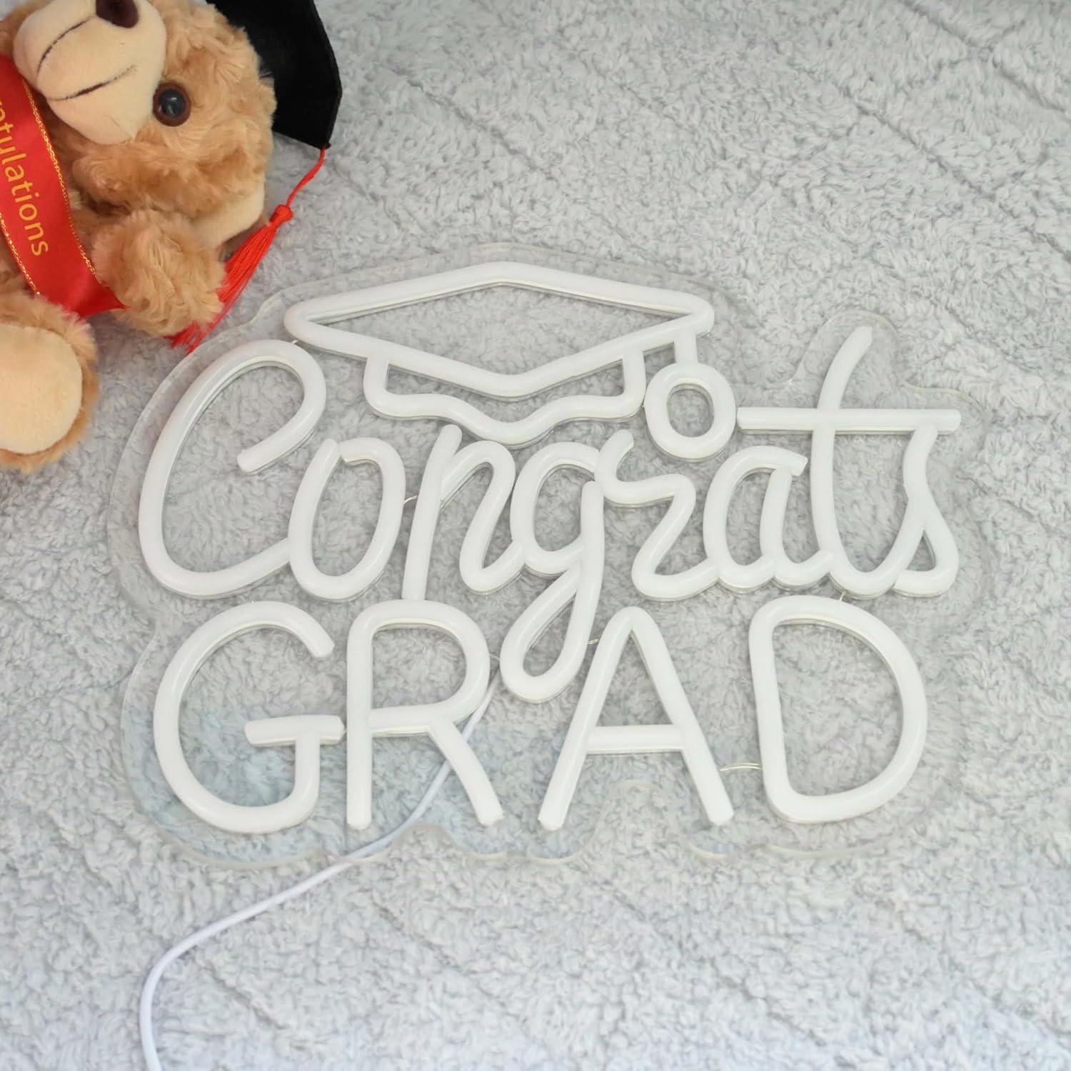 Señal de Neón LED Felicidades Grad 2025 32x25 cm Dimmable