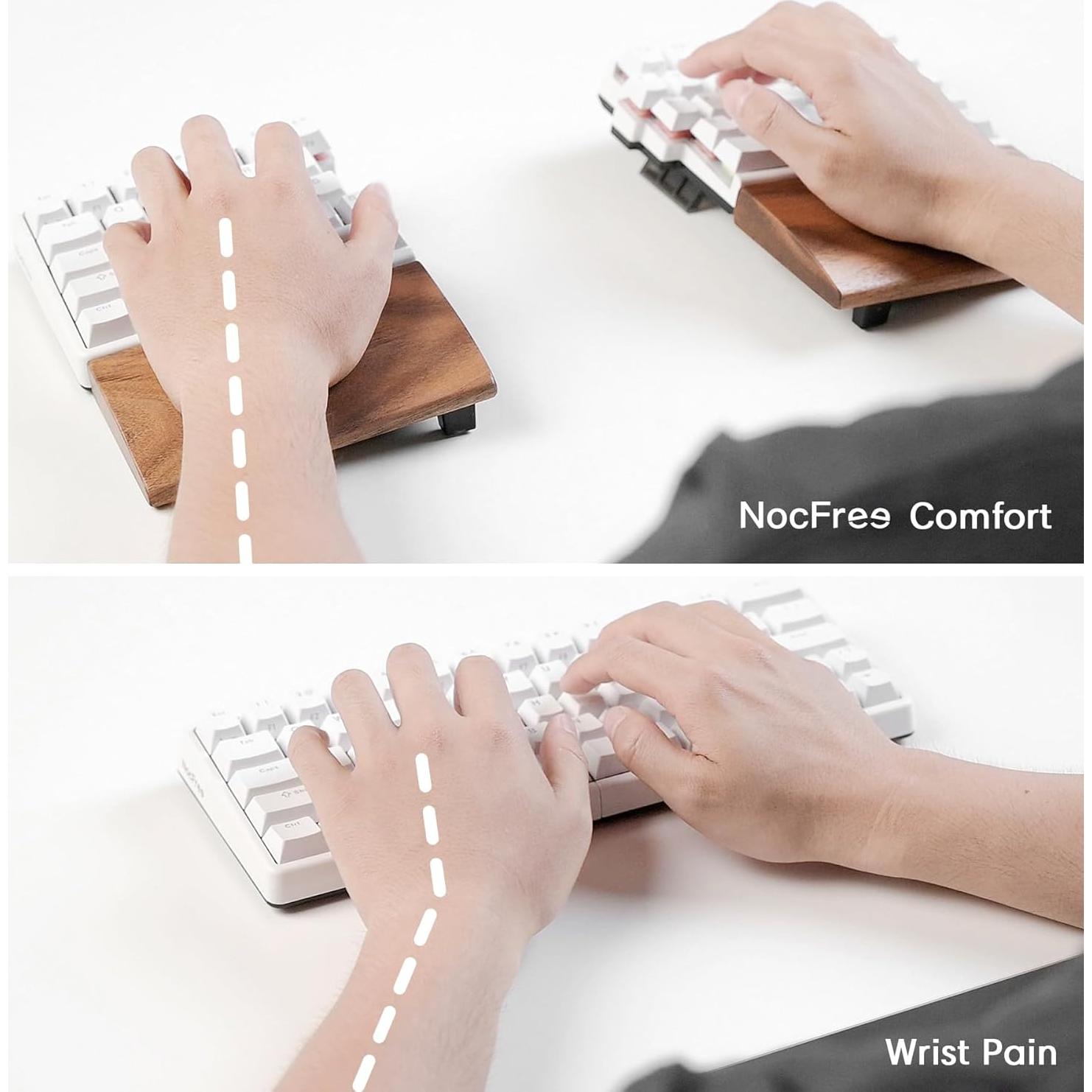 Teclado Mecánico Ergonómico Inalámbrico NocFree Lite Táctil RGB