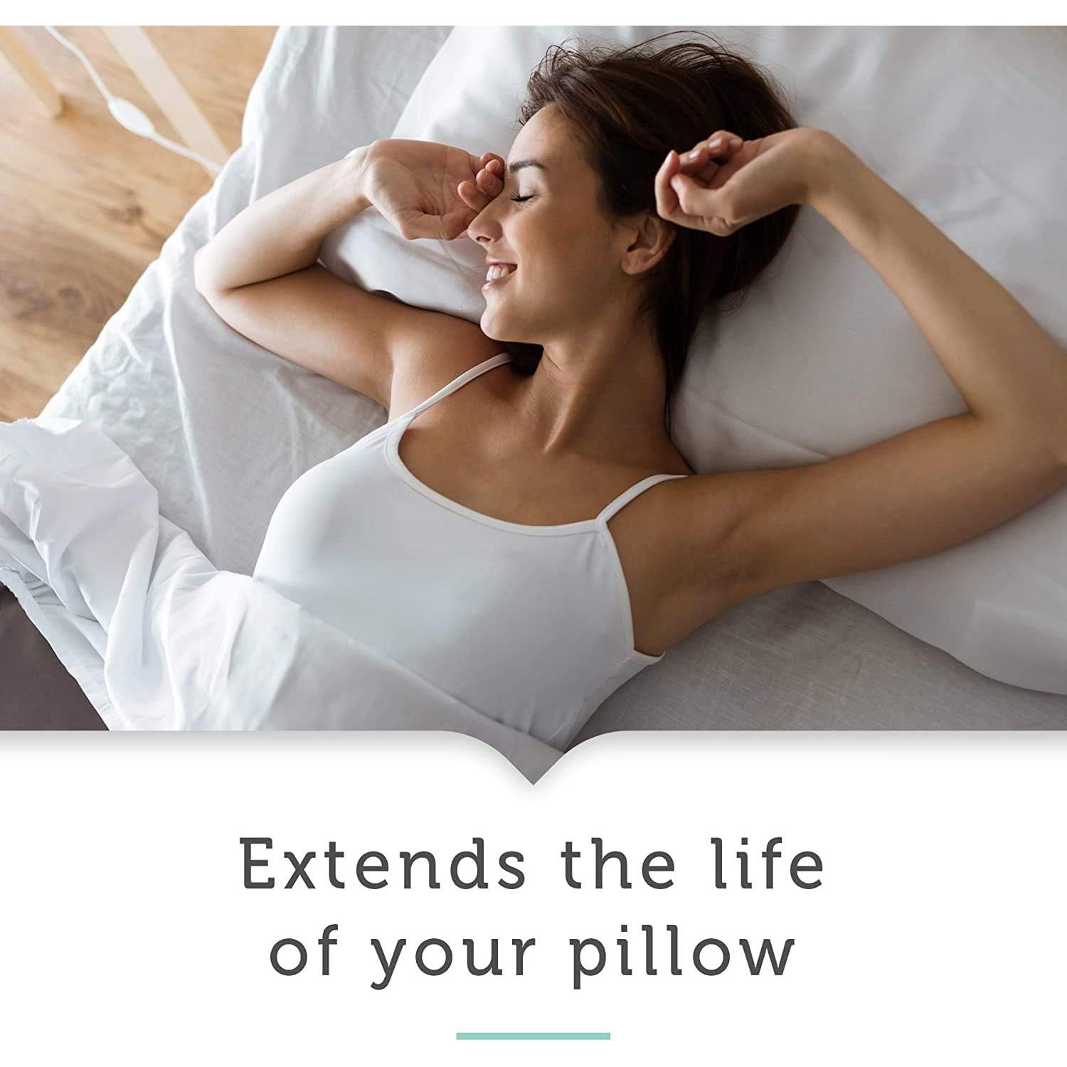 Protector de Almohada de Viaje AllerEase 14x20 cm Gris Lavable