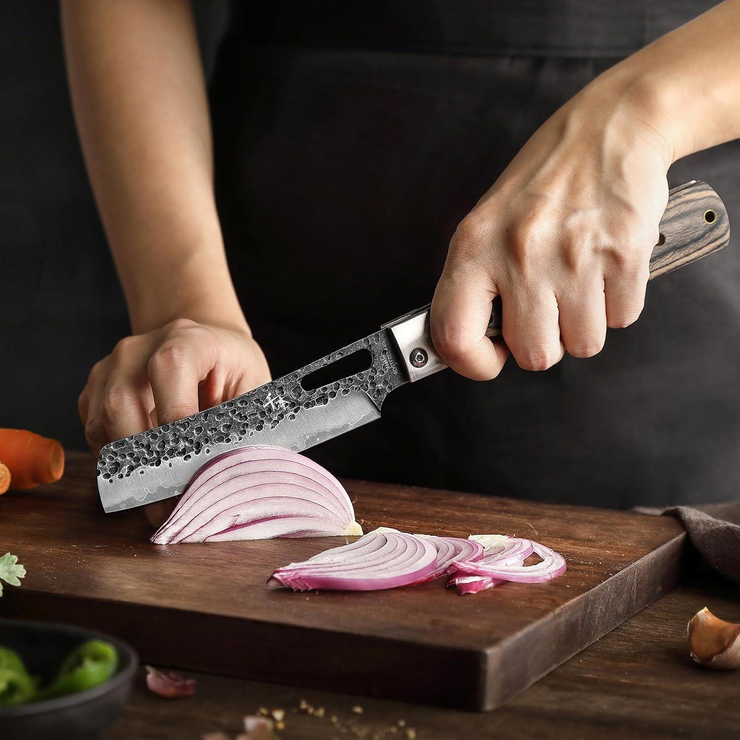 Cuchillo de Chef Plegable SENBON Acero Inoxidable 12.2 cm