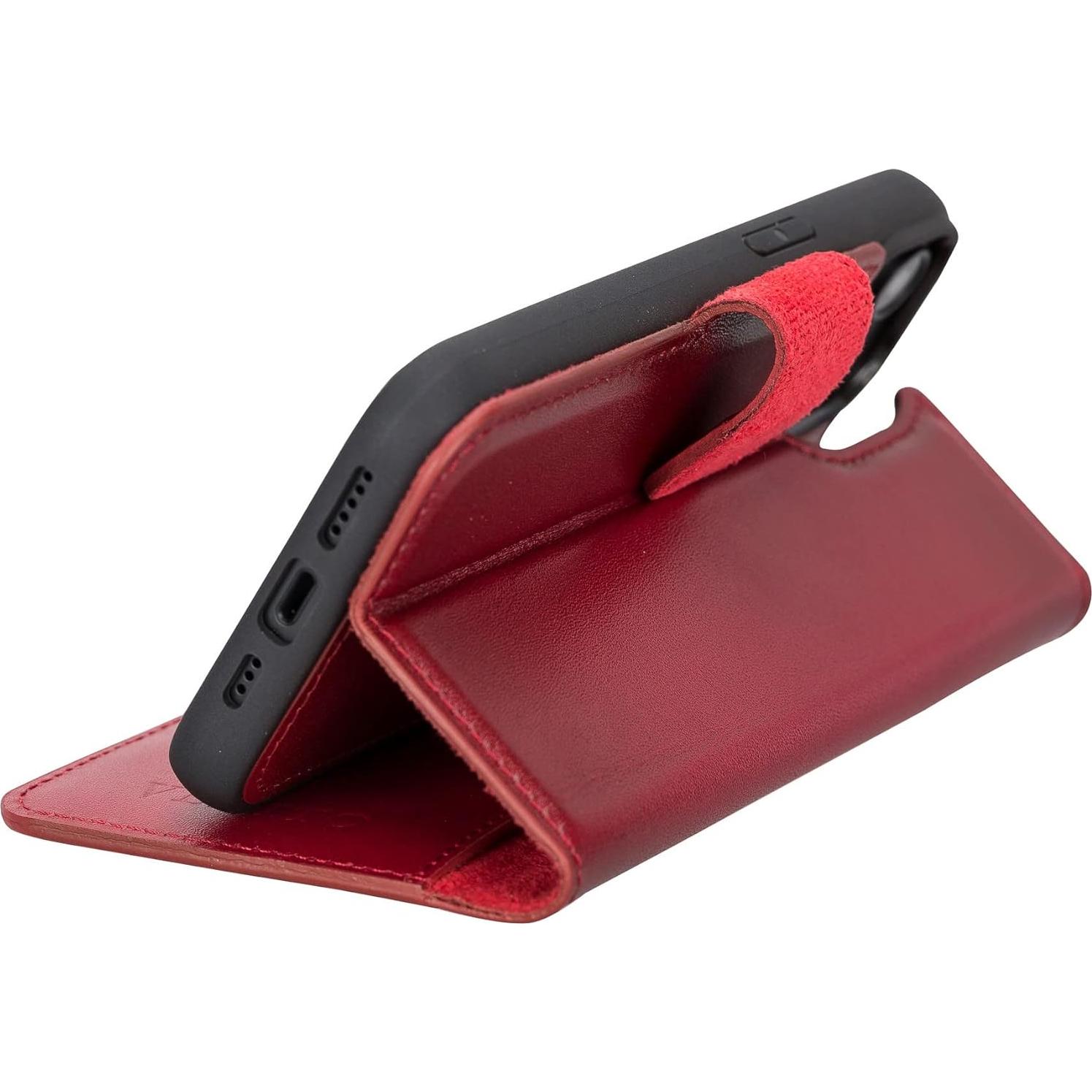 Funda de cuero Venito Ravenna Slim para iPhone 14 Rojo