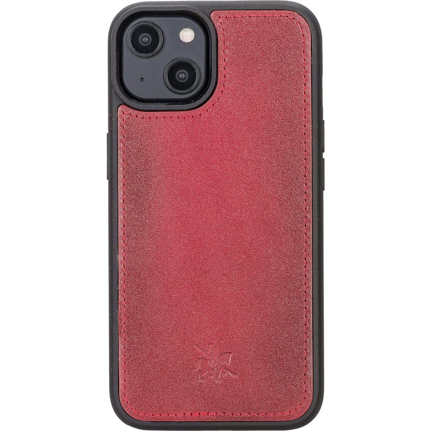 Funda de cuero Venito Ravenna Slim para iPhone 14 Rojo