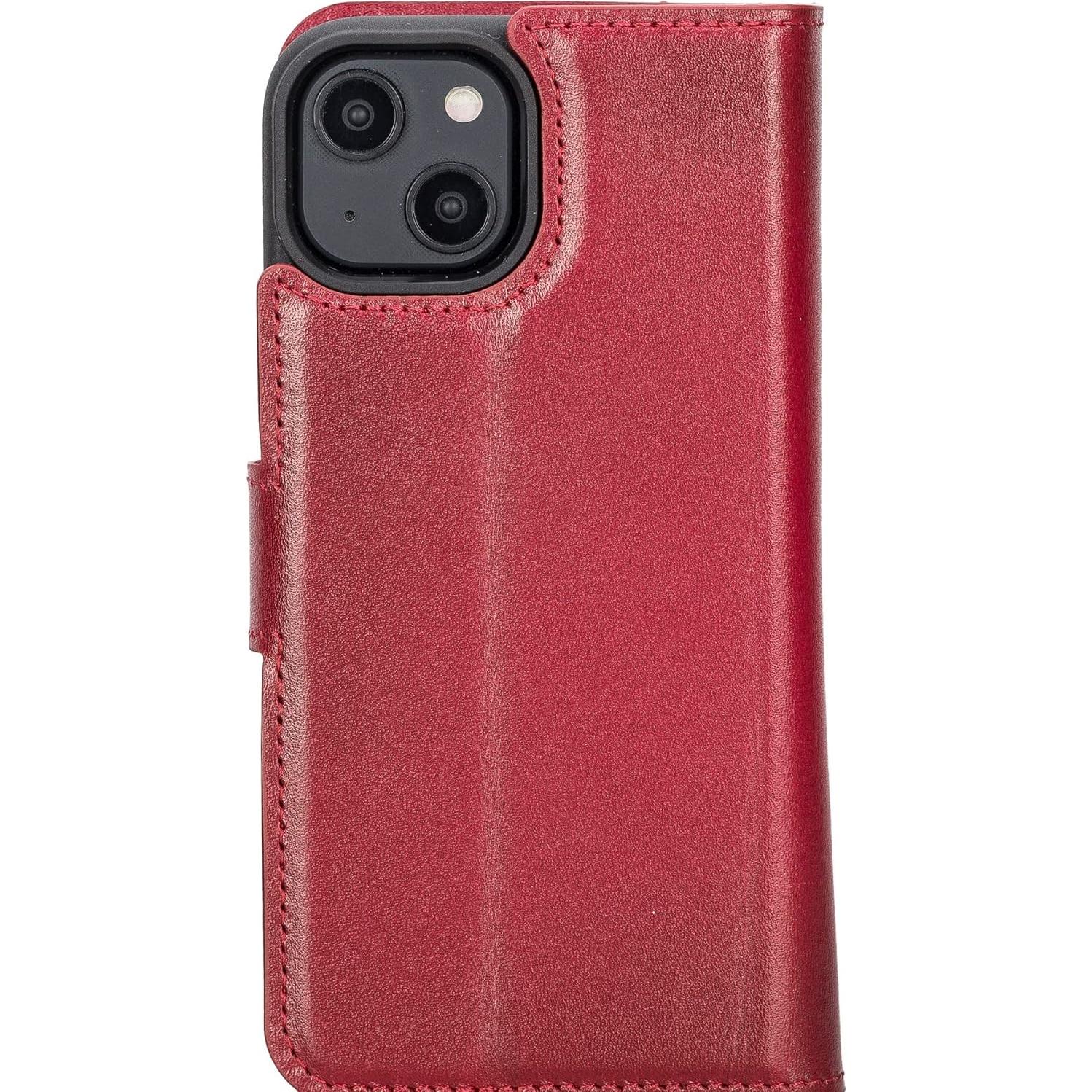 Funda de cuero Venito Ravenna Slim para iPhone 14 Rojo
