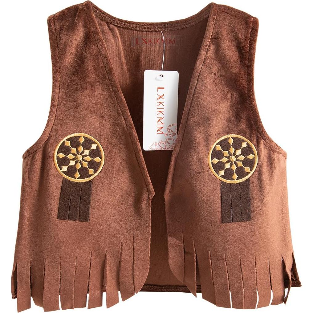 Disfraz de Vaquero para Niños LXKIKMM - Chaleco y Pañuelo