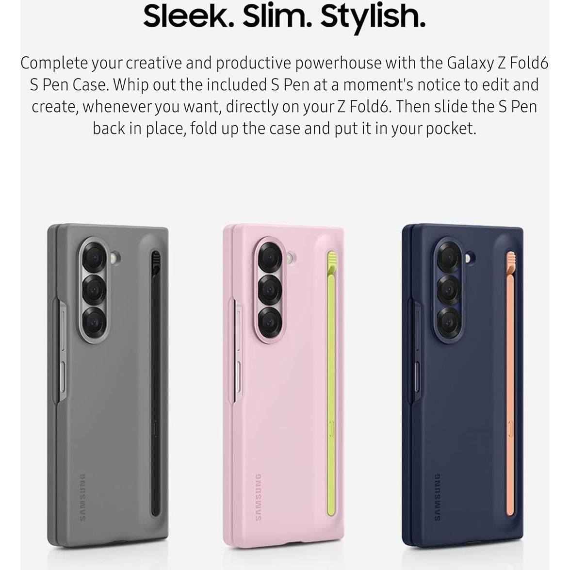 Funda Samsung Galaxy Z Fold 6 con S Pen Rosa