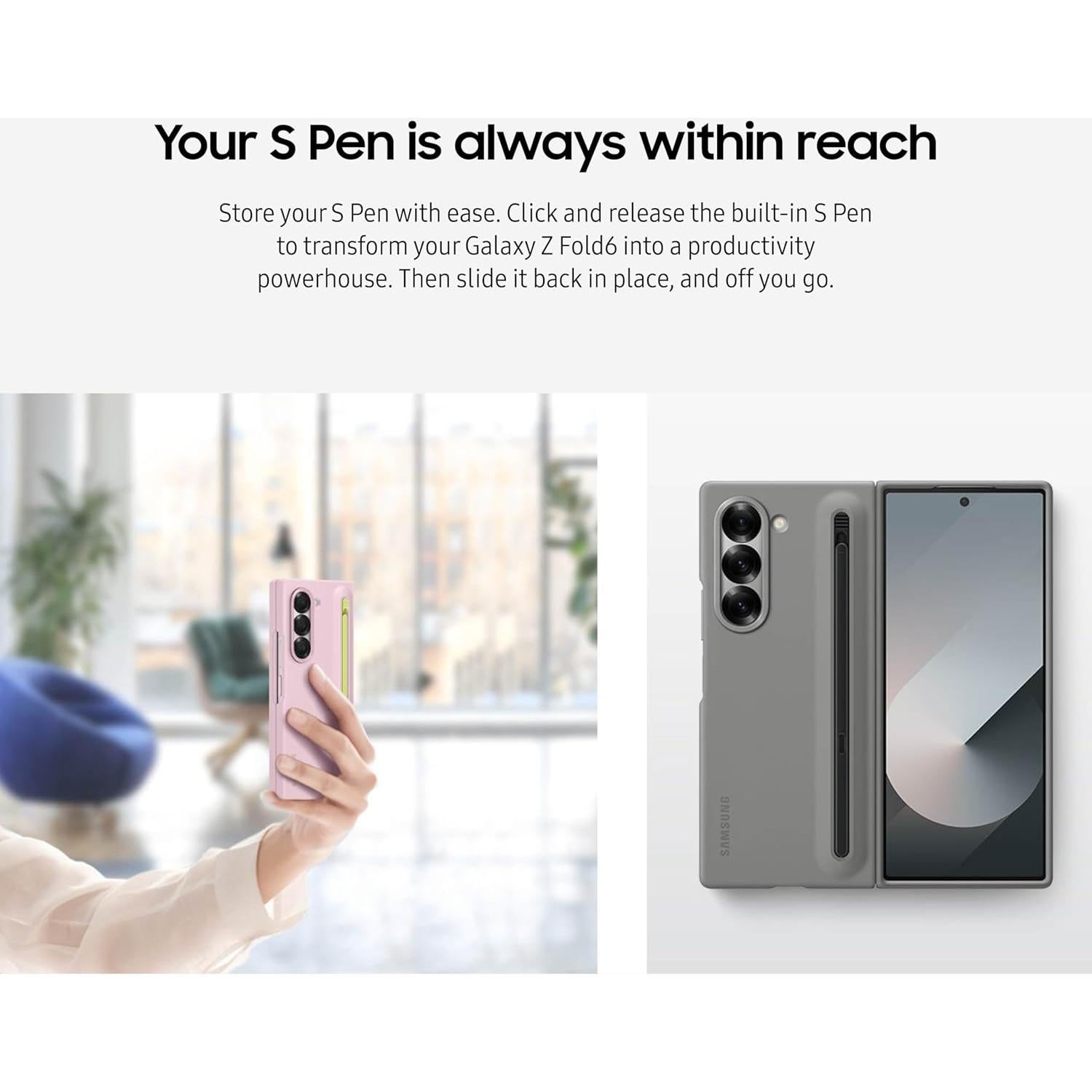Funda Samsung Galaxy Z Fold 6 con S Pen Rosa