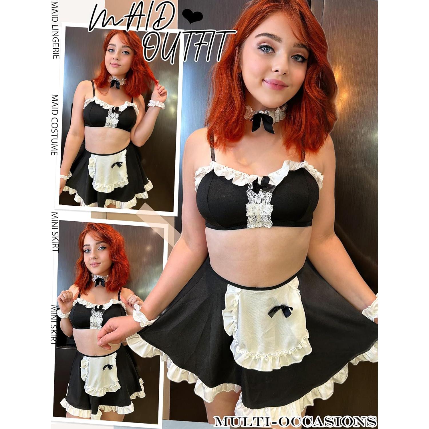 Conjunto de Lencería Avidlove para Mujeres Traje de Sirvienta