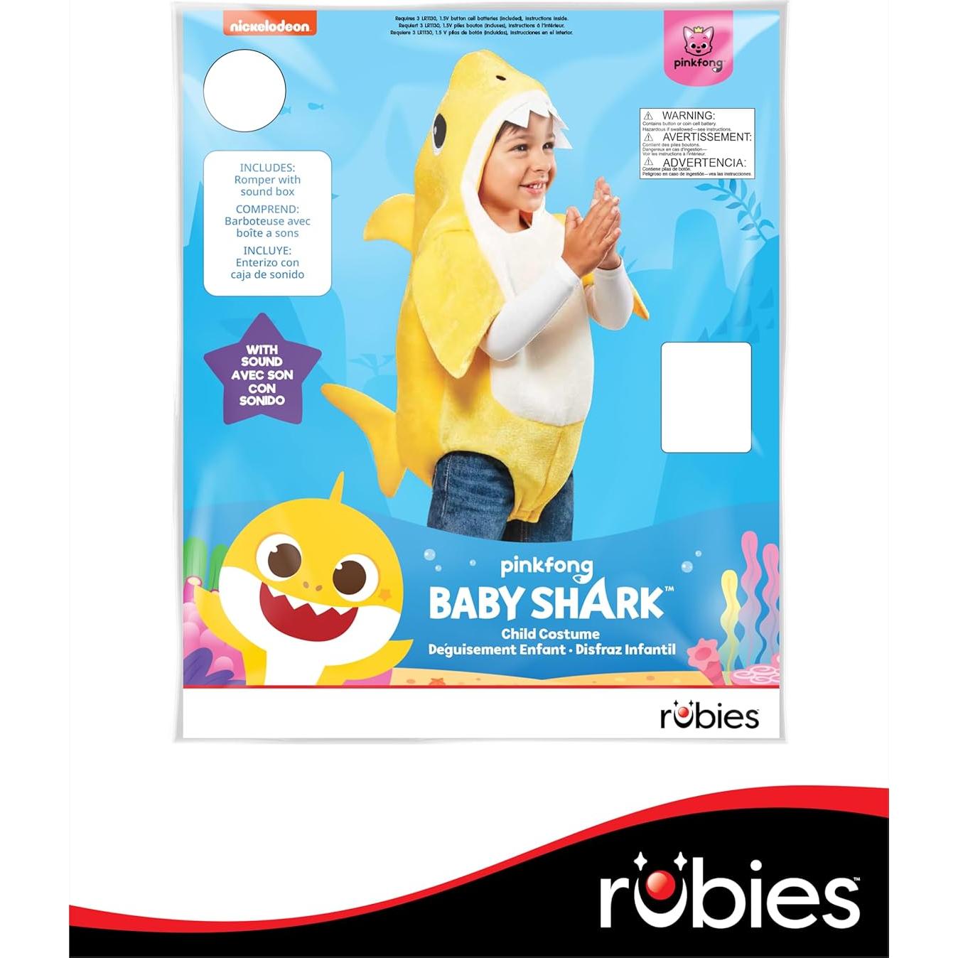 Disfraz Baby Shark Rubies para Niños Pequeños con Sonido
