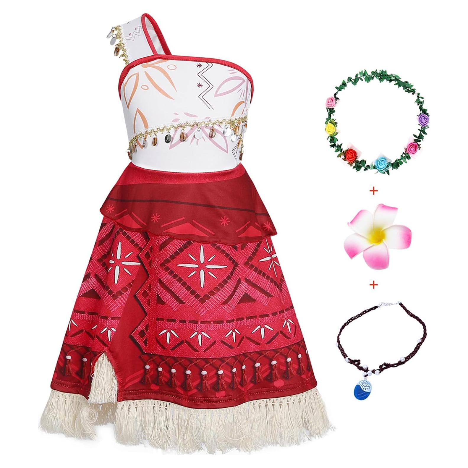 COTRIO Vestido de Princesa para Niñas 7-8 Años Disfraz