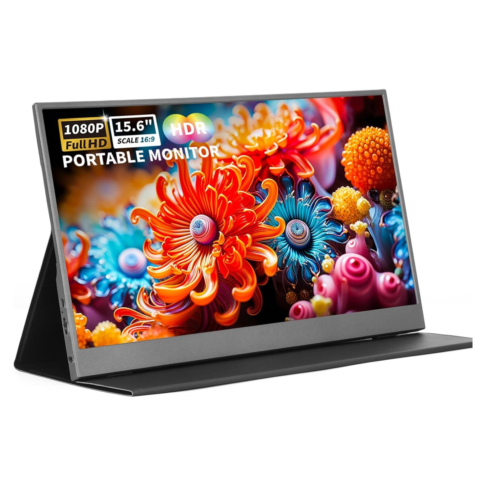 Monitor Portátil ReHisk 15.6'' FHD USB-C HDMI con Funda