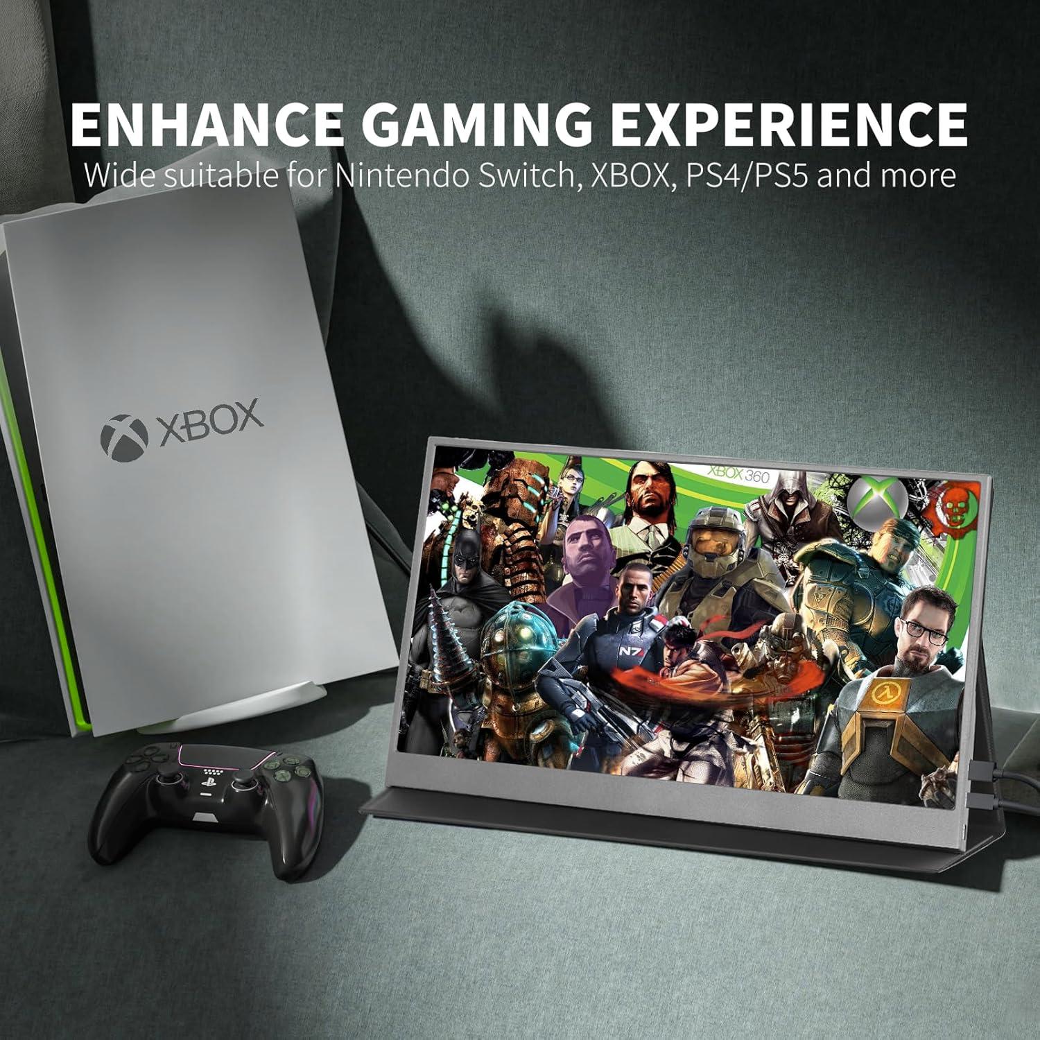 Monitor Portátil ReHisk 15.6'' FHD USB-C HDMI con Funda