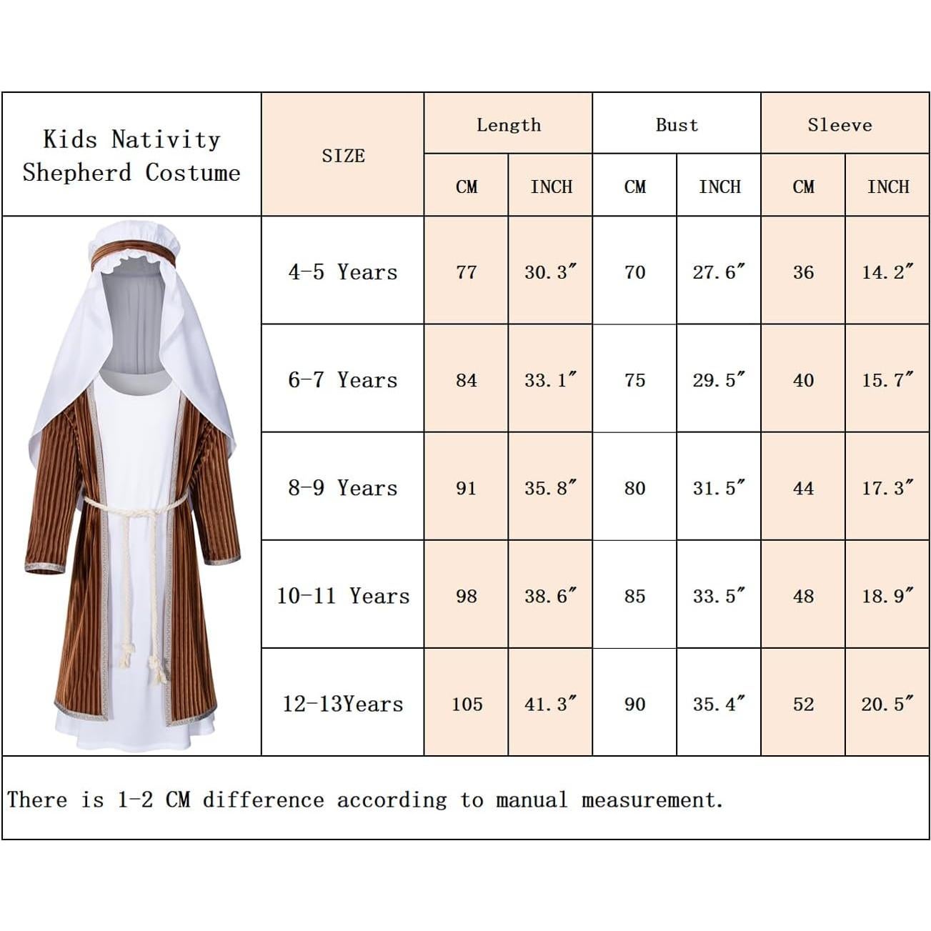 Disfraz de Pastor para Niños Tokyo Revengers 6-7 Años
