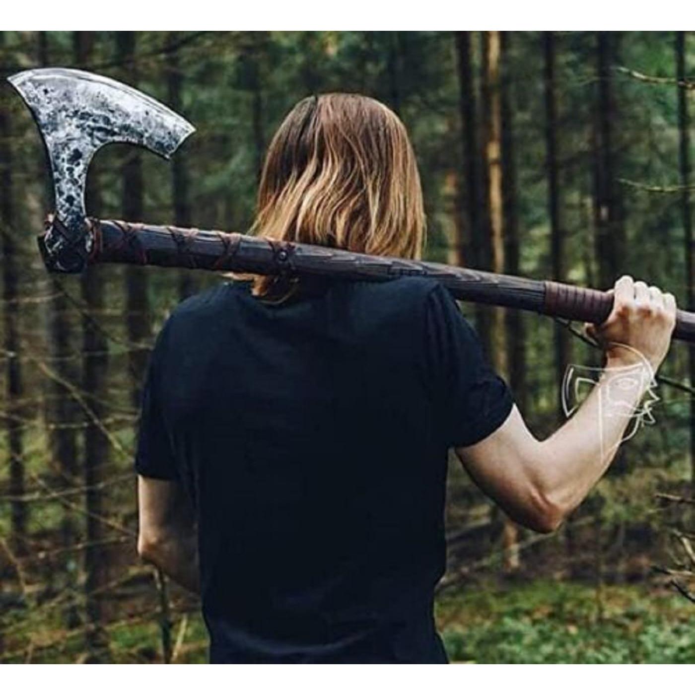 Hacha Vikinga de Doble Cabeza Genérico 101.6 cm Acero Carbono