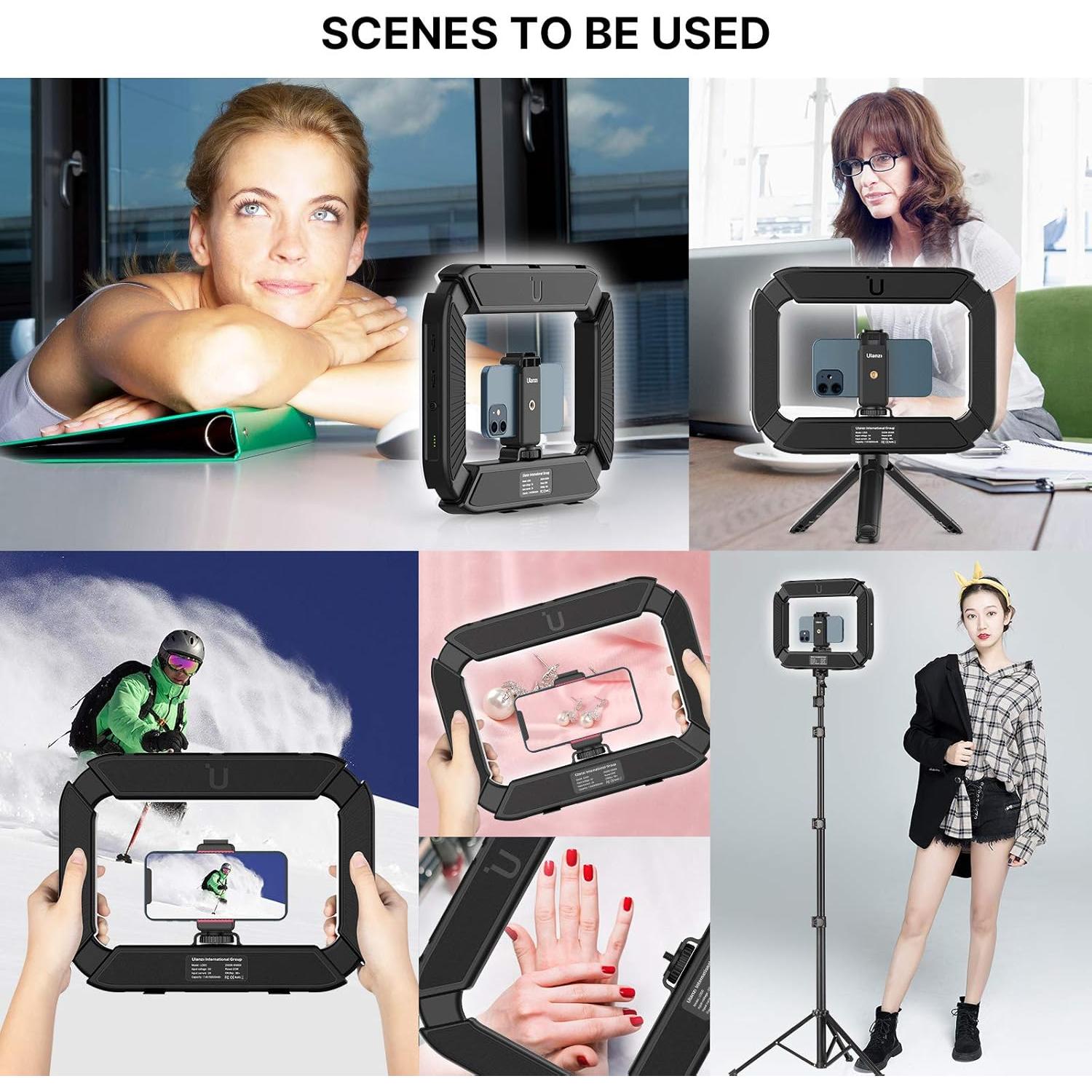 ULANZI Video Rig Smartphone con Luz de Anillo 8500K