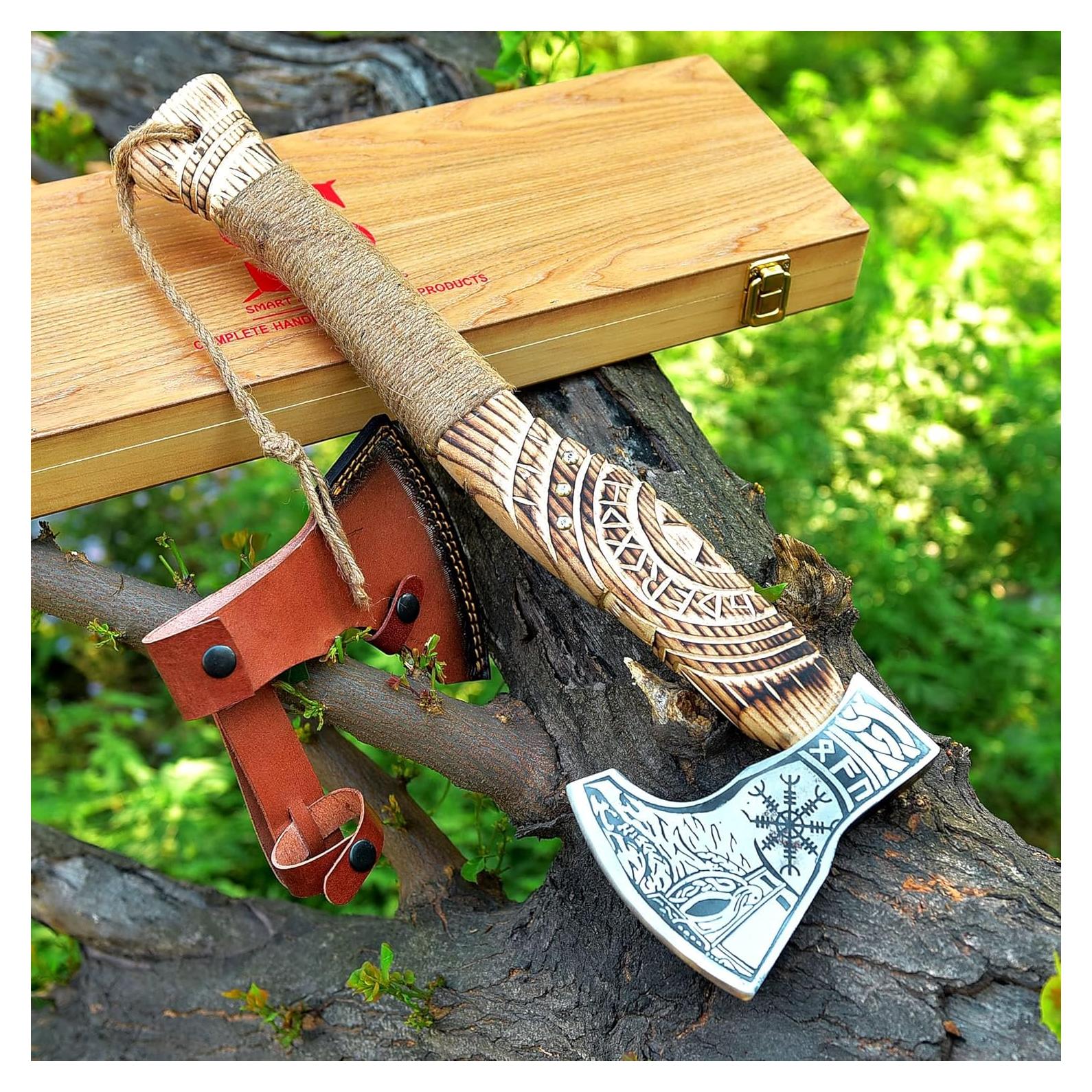 Hacha Vikinga Personalizada SS SMART & SHARP 19" Acero Carbono