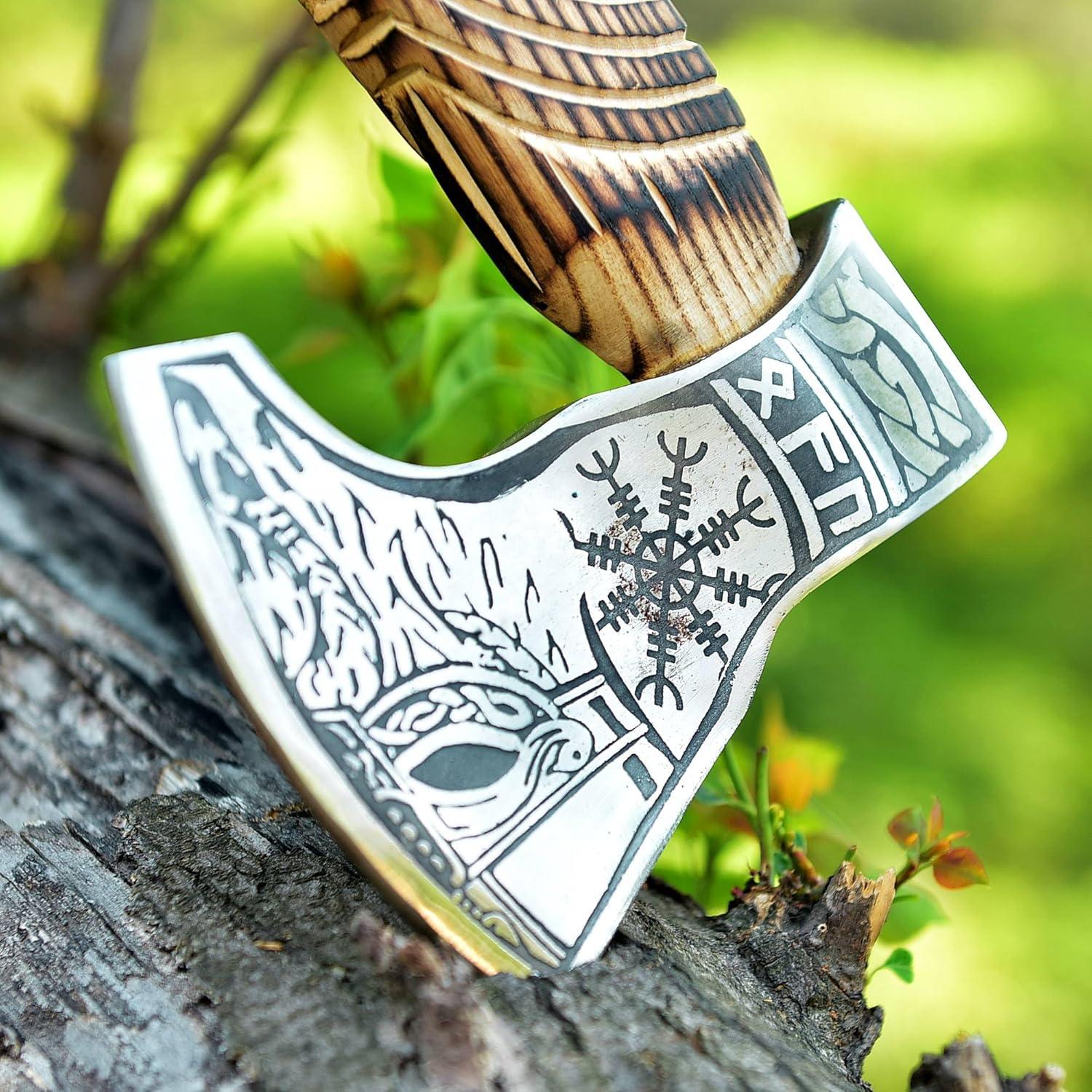 Hacha Vikinga Personalizada SS SMART & SHARP 19" Acero Carbono