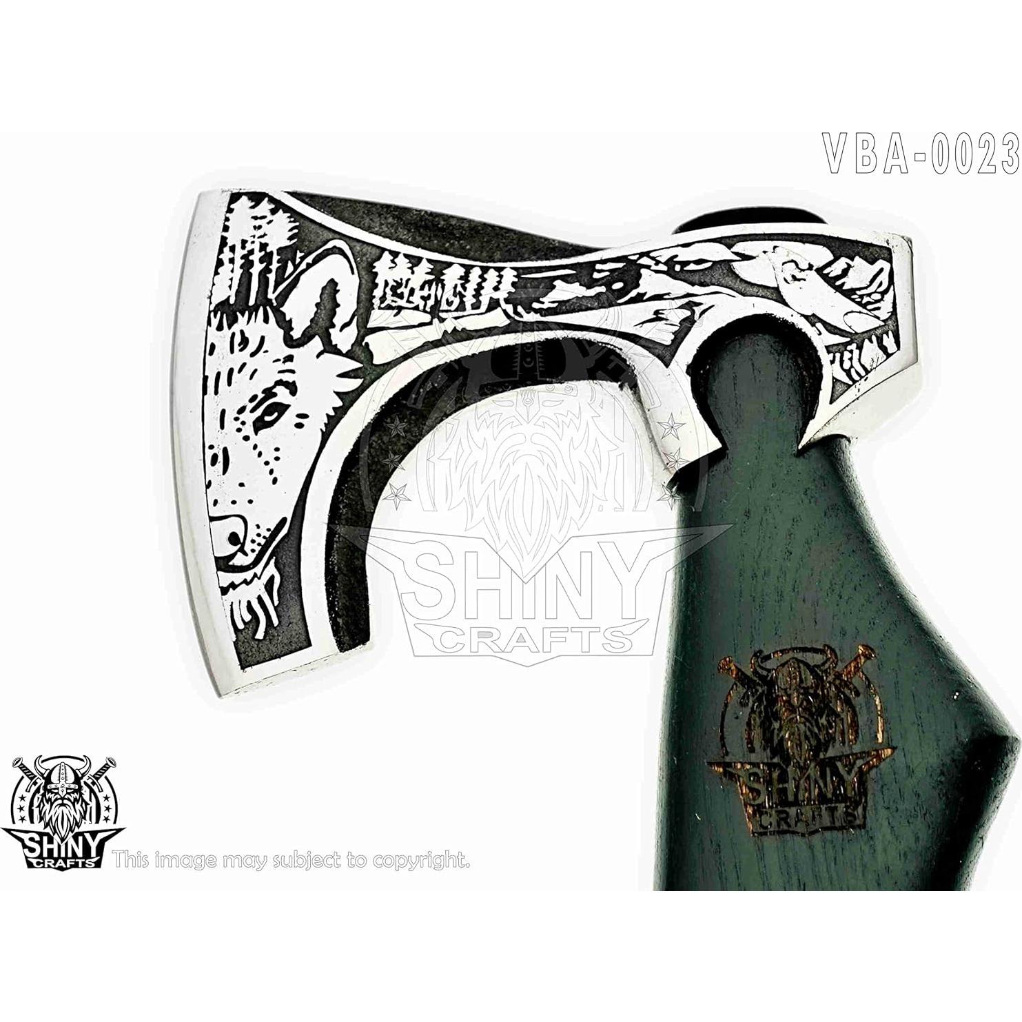 Hacha Vikingo SHINY CRAFTS 19" con Funda de Cuero