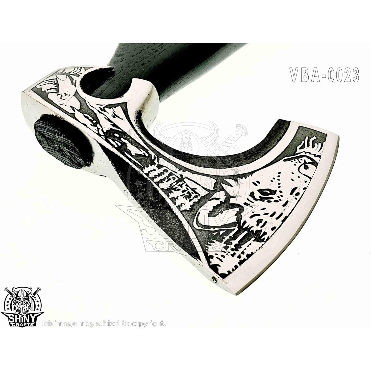 Hacha Vikingo SHINY CRAFTS 19" con Funda de Cuero