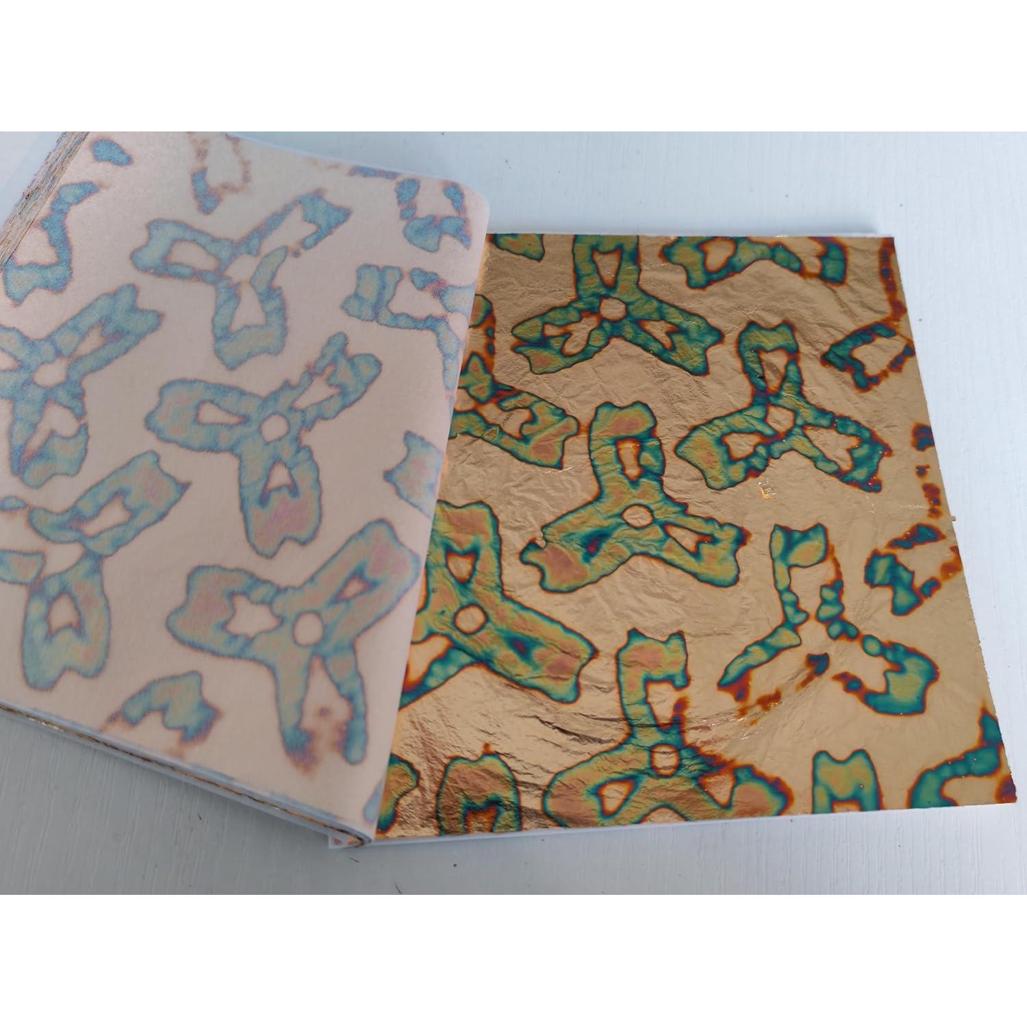 Hoja de Oro Variegada JINRUISI 50 Hojas 14x14 cm Decoración