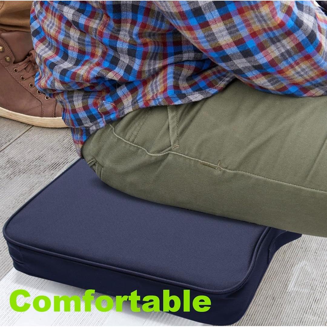 Cojín Impermeable ZOMPAKER para Estadio 42x34x6 cm Negro