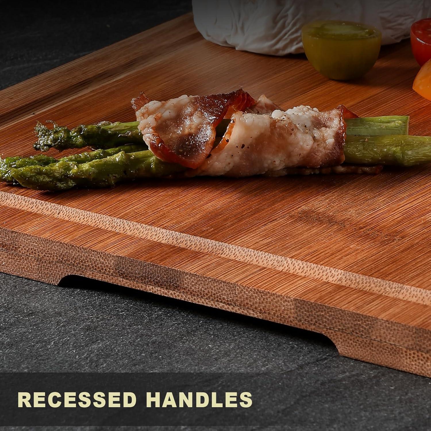 Tabla de Cortar de Bambú Hiware 45.72x30.48 cm con Canal