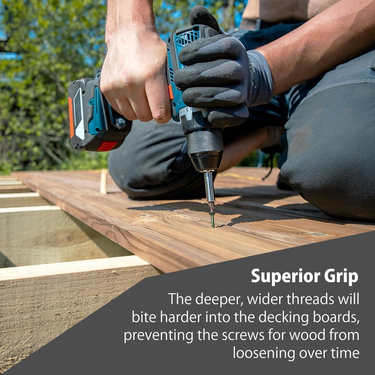 Tornillos para Deck GRRRGOOO 3.18 cm Dorado 100 Pcs