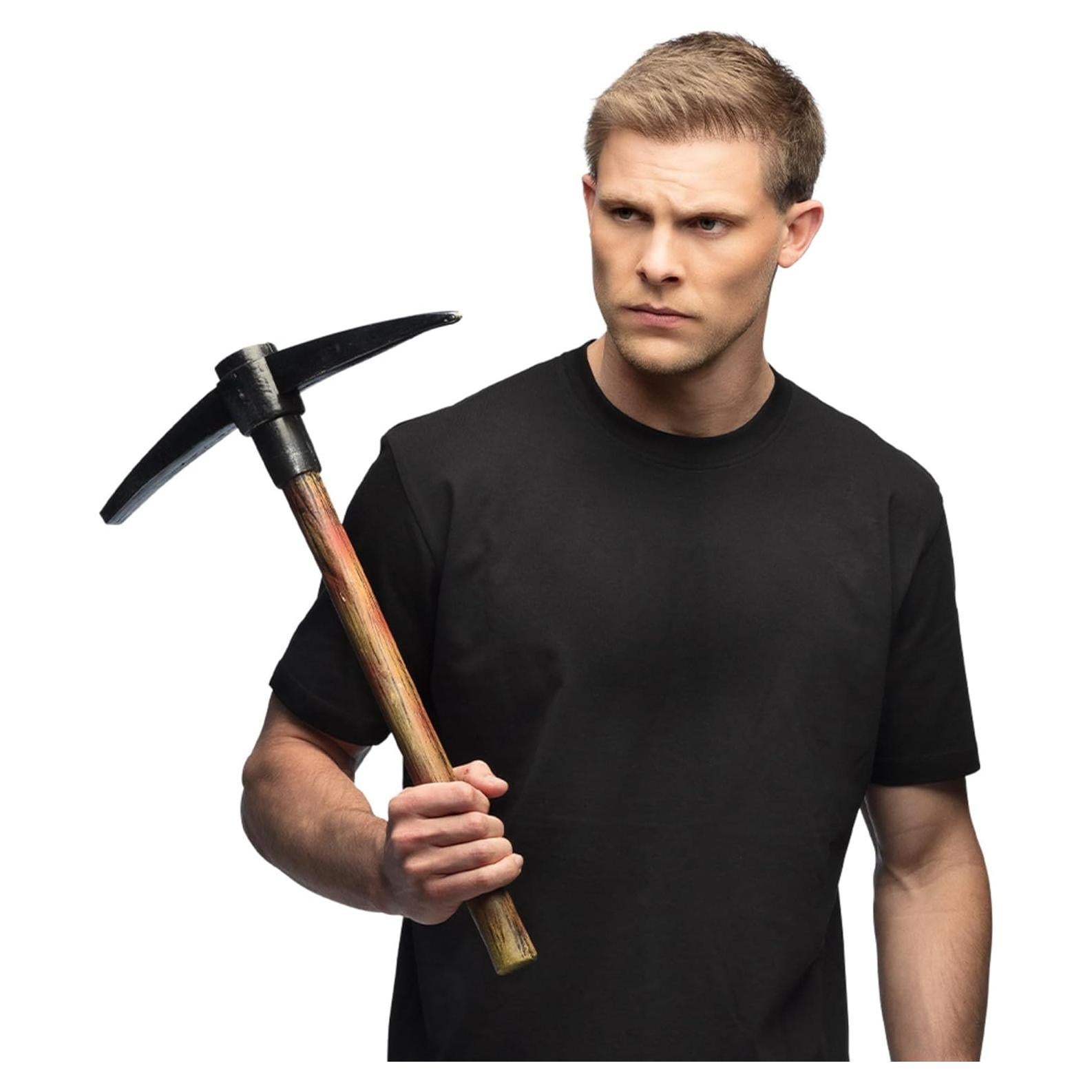 Boland 72068 - Pickaxe for Fancy Dress Costumes, Length 51 cm, Decoration, Costume Accessory for Carnival or Halloween, Toy Weapon