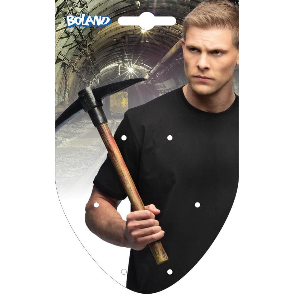 Boland 72068 - Pickaxe for Fancy Dress Costumes, Length 51 cm, Decoration, Costume Accessory for Carnival or Halloween, Toy Weapon