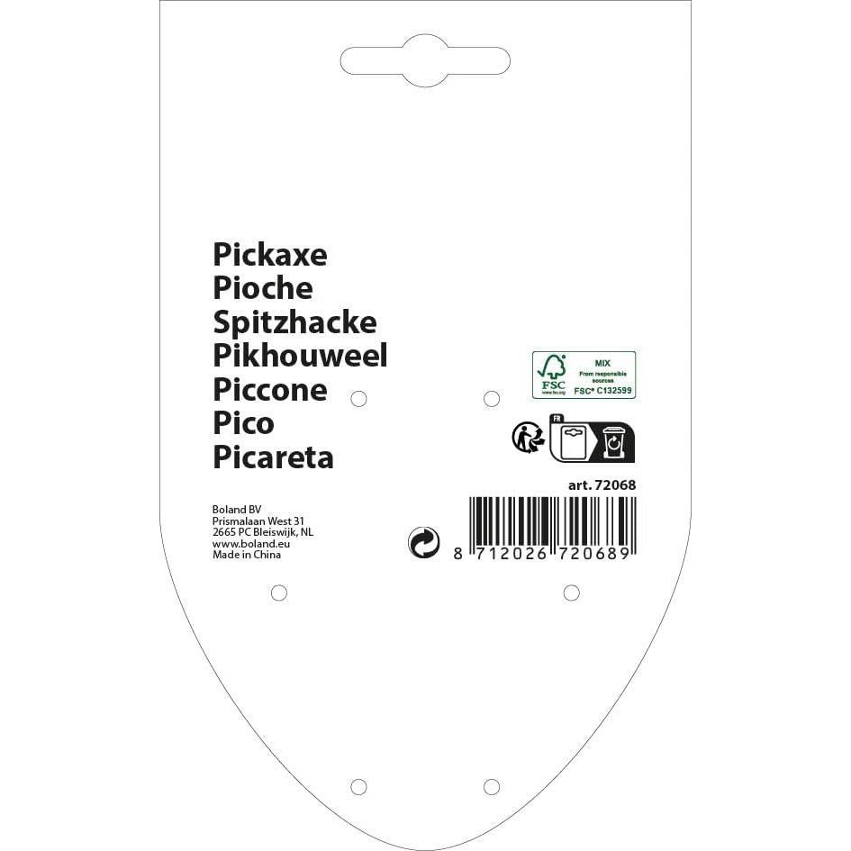 Boland 72068 - Pickaxe for Fancy Dress Costumes, Length 51 cm, Decoration, Costume Accessory for Carnival or Halloween, Toy Weapon