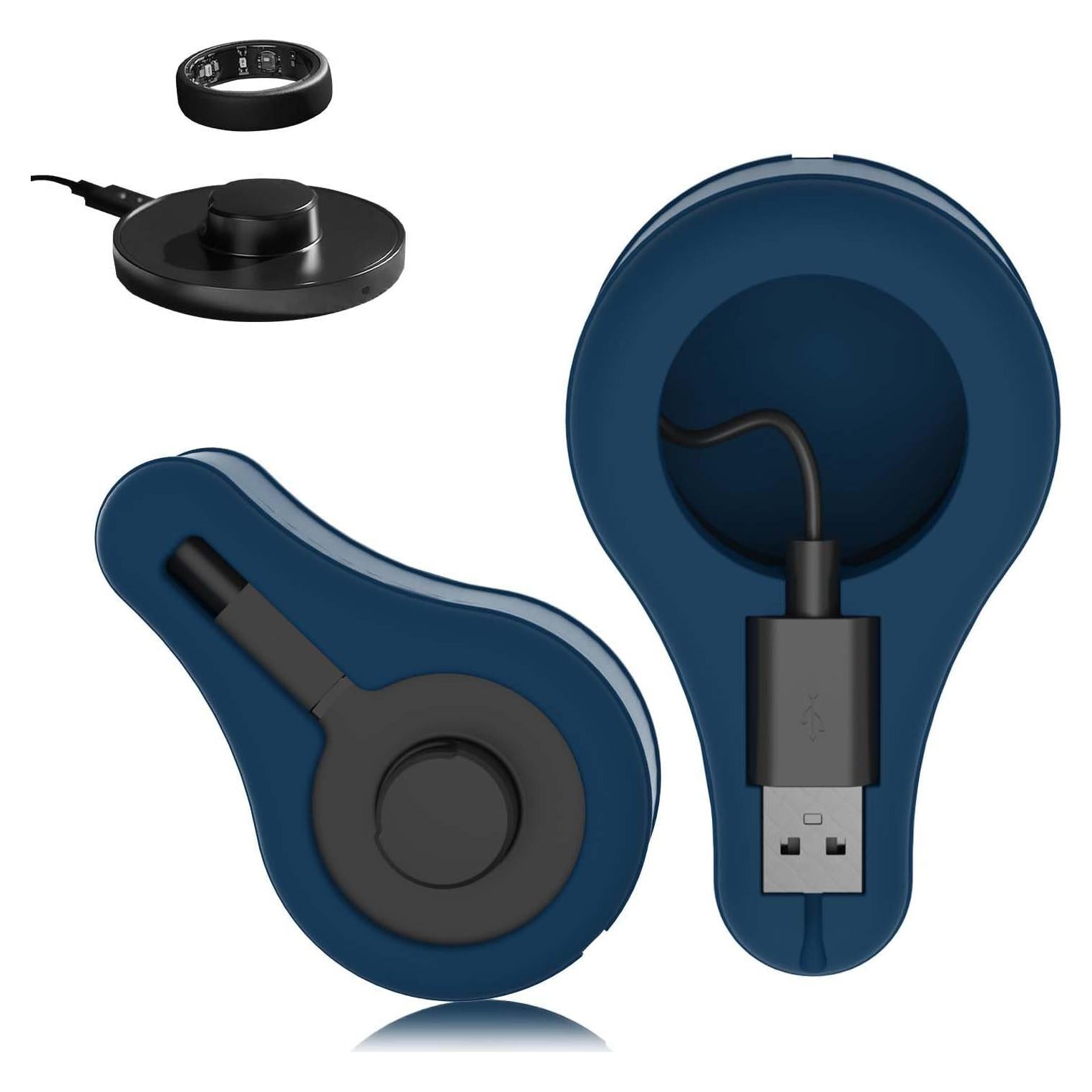 Funda de Silicona Nimuw para Cargador Oura Ring Gen3 Azul