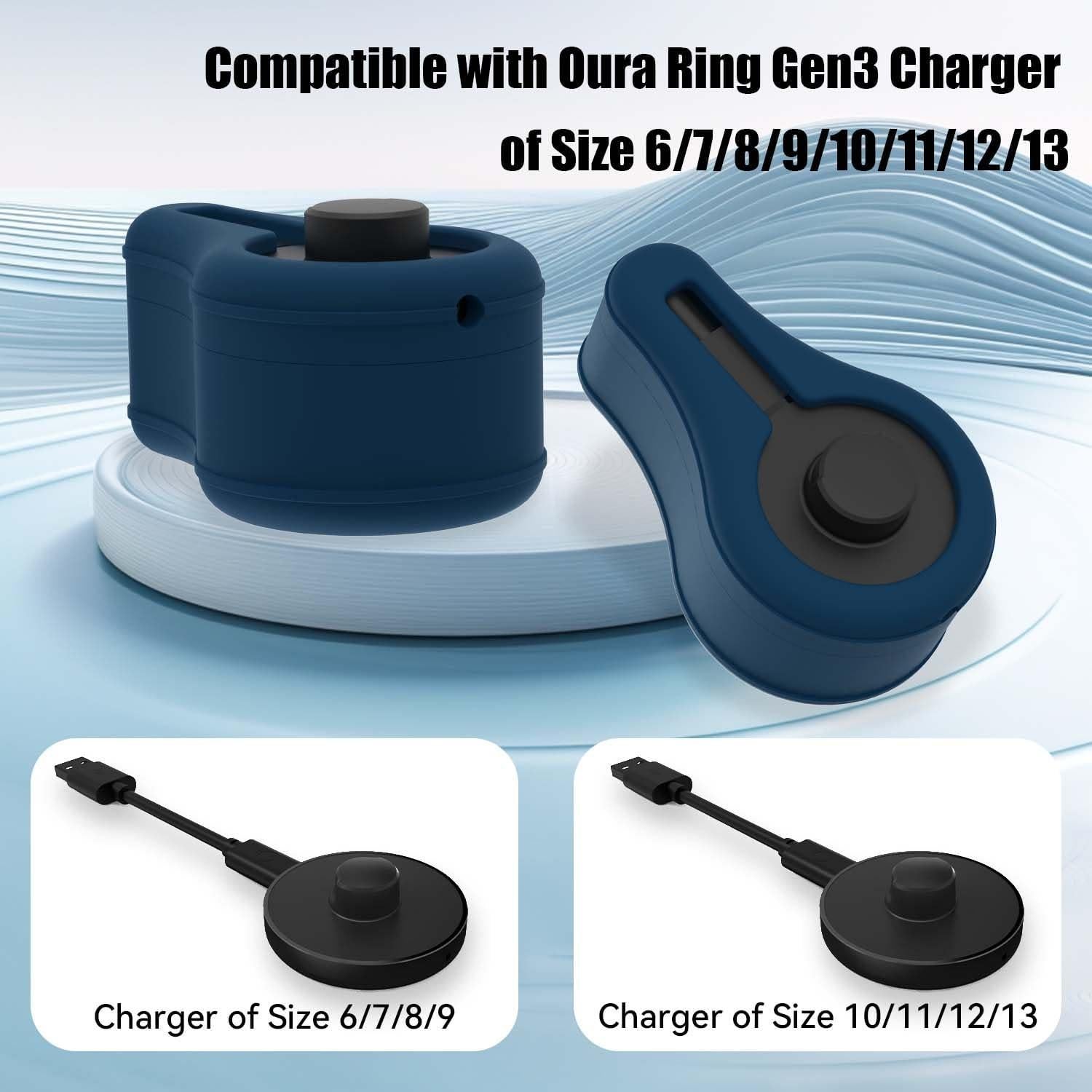 Funda de Silicona Nimuw para Cargador Oura Ring Gen3 Azul