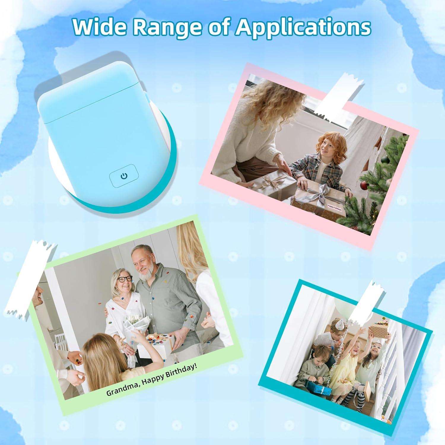 Impresora de Etiquetas Bluetooth HP2 - Portátil, 203 DPI, Azul