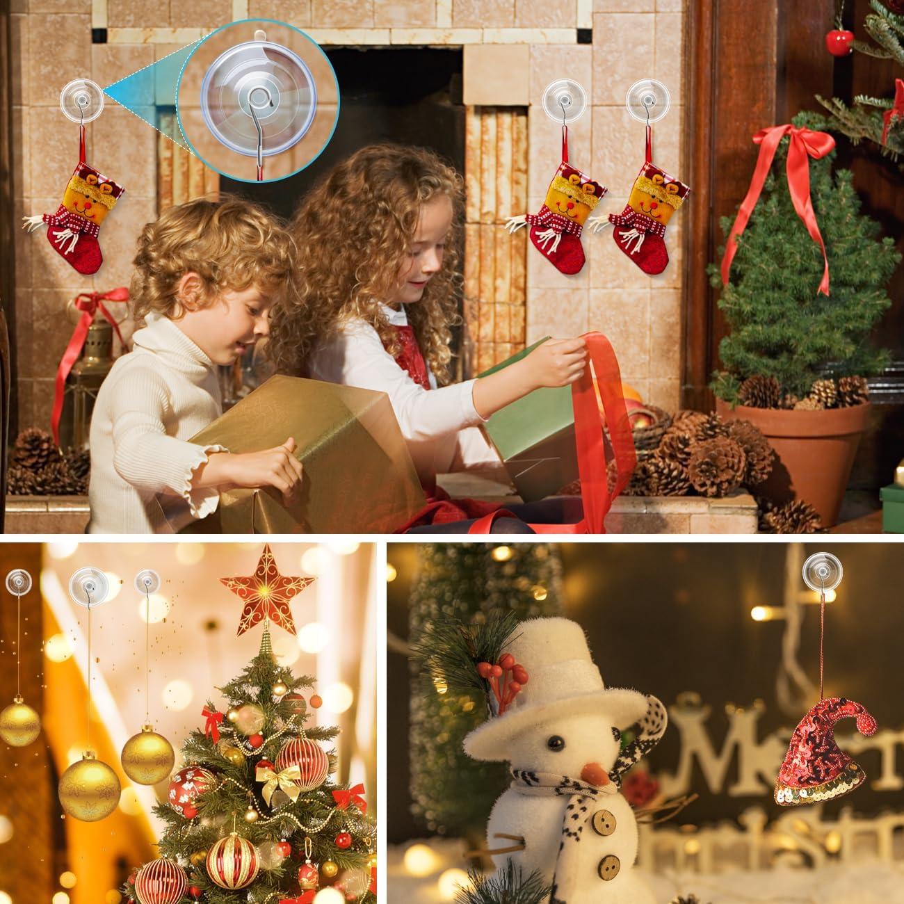 14 Ventosas de PVC Transparente ETwinCoo con Ganchos Metal 1.36 Kg