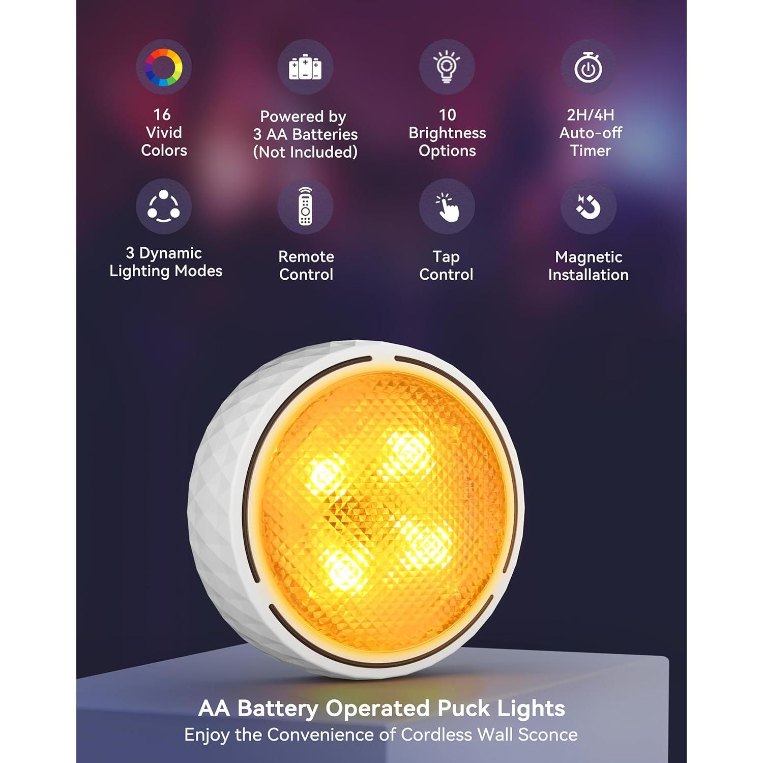 Apliques de Pared LED Inalámbricos Dongguan TWS-PUCK Set de 2