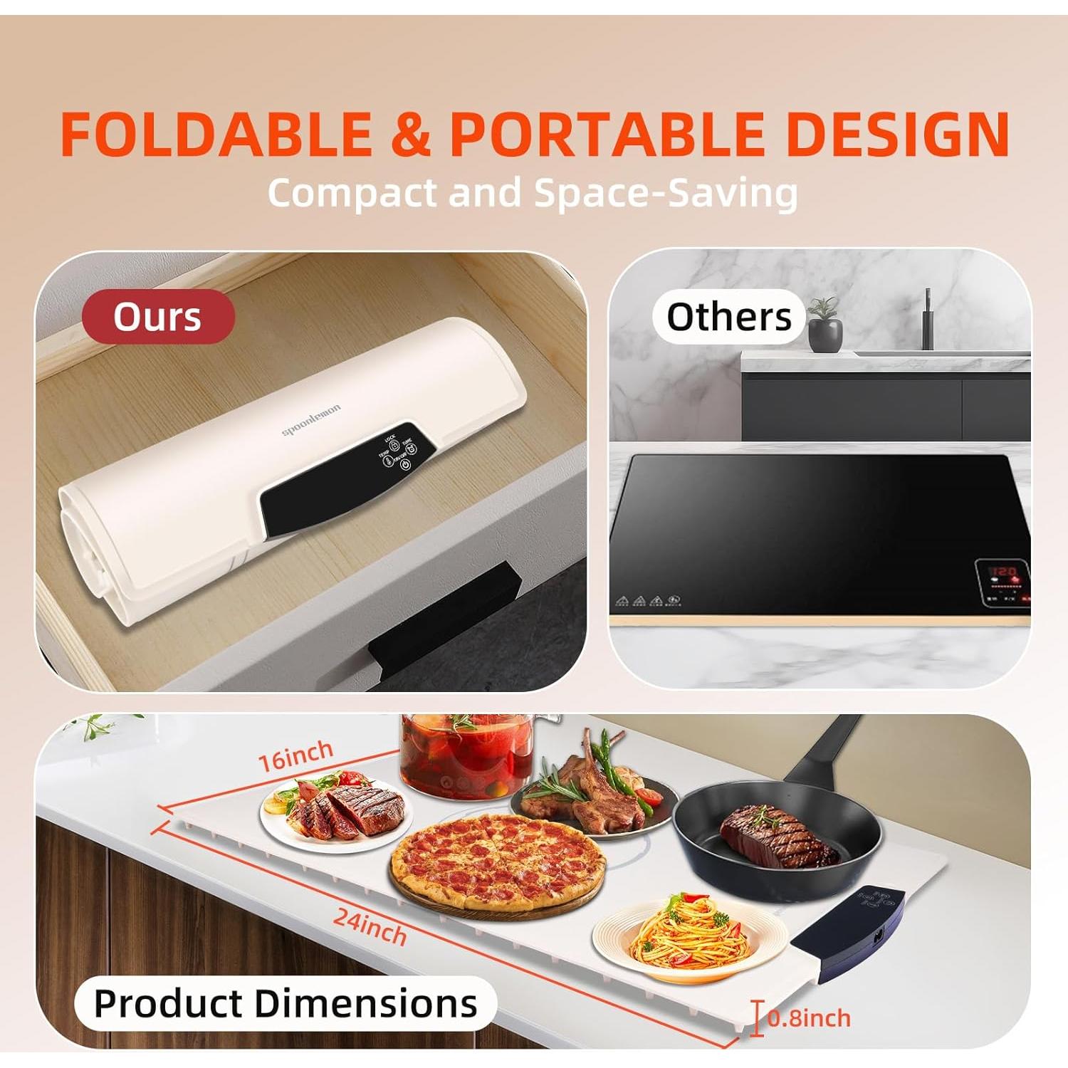 Alfombrilla Calentadora Eléctrica Spoonlemon 61x40 cm Ajustable