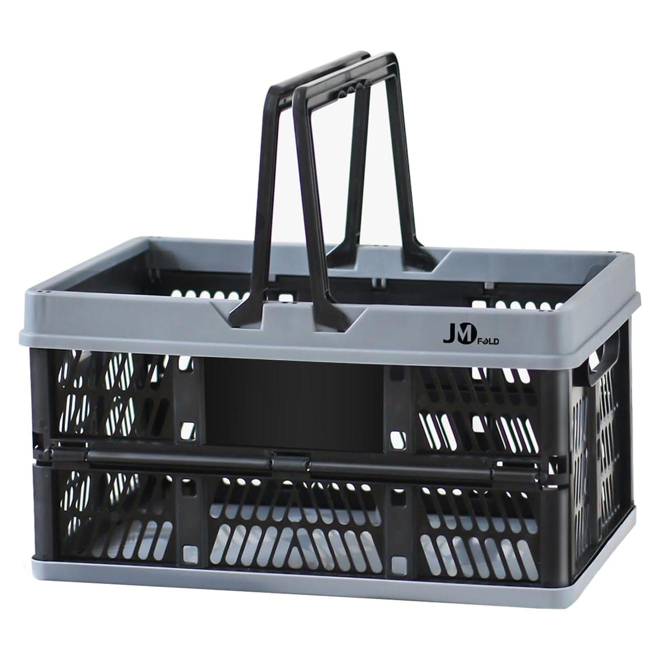 Canasta de Compras Plegable JMFOLD 20L Negra con Mango