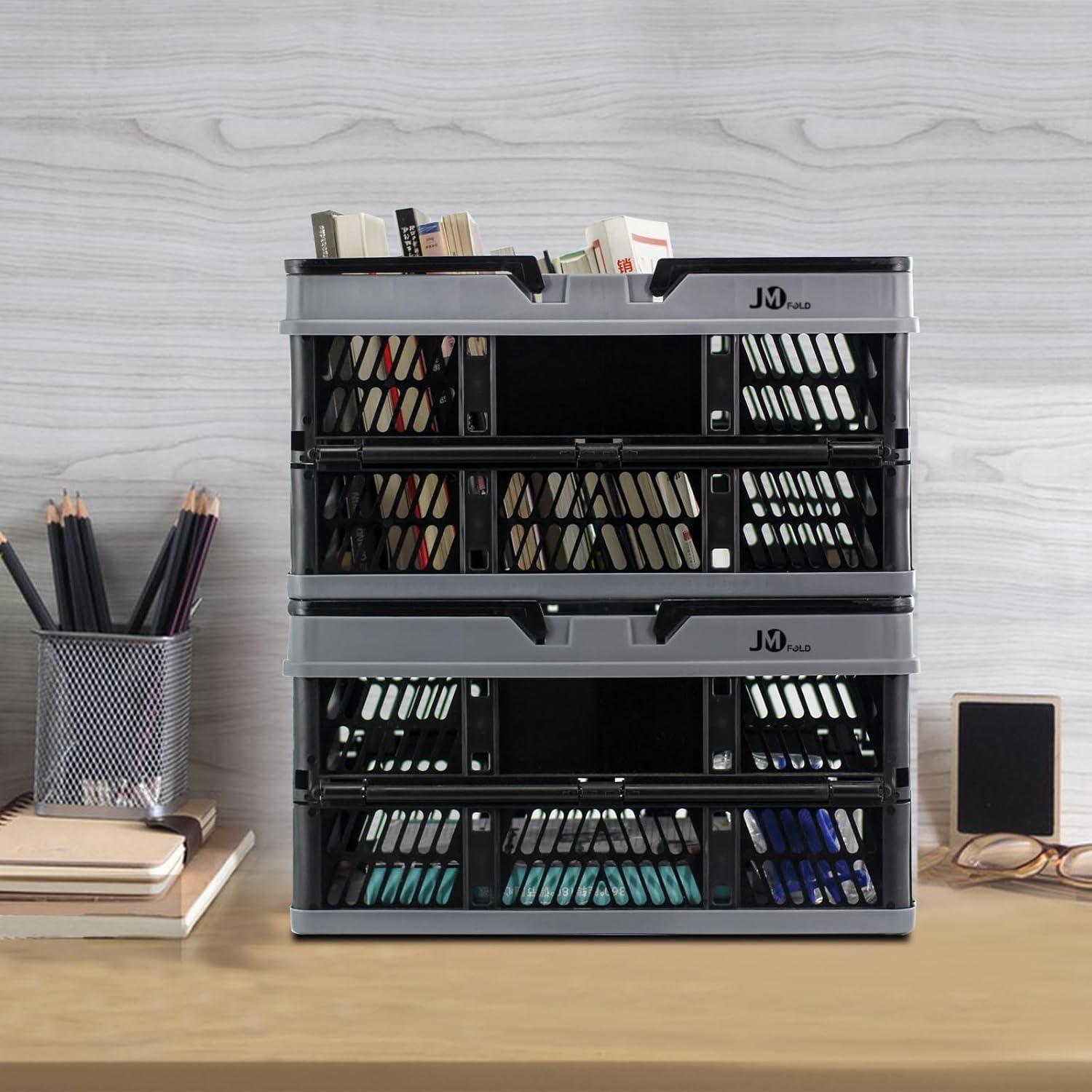 Canasta de Compras Plegable JMFOLD 20L Negra con Mango