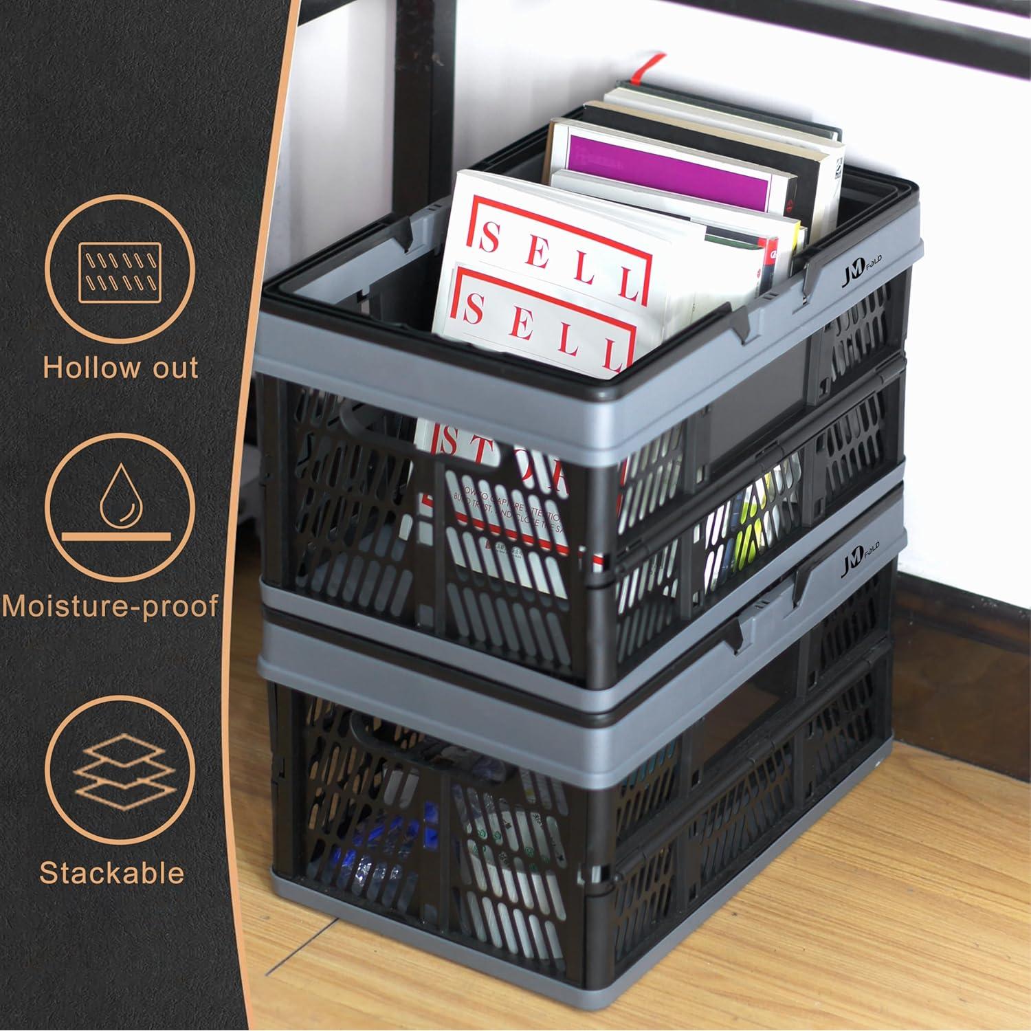 Canasta de Compras Plegable JMFOLD 20L Negra con Mango