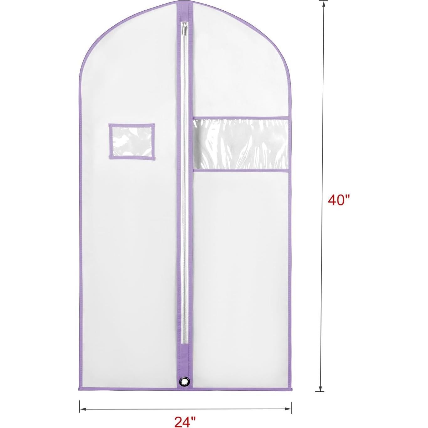 Bolsa de Ropa para Almacenamiento Univivi 40" 5 Piezas Blanca/Púrpura