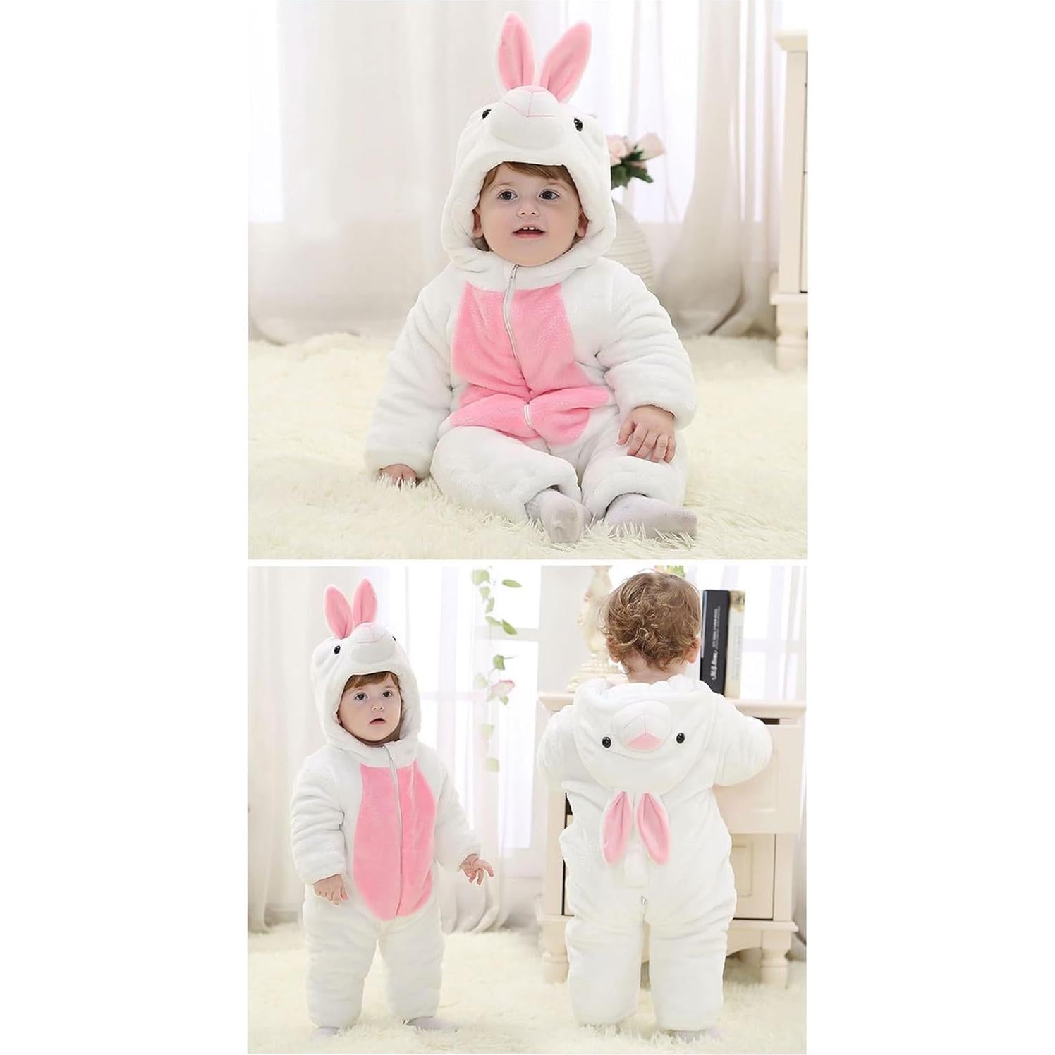 Disfraz de Mono Conejo Blanco CuteOn para Niños 3-4 Años