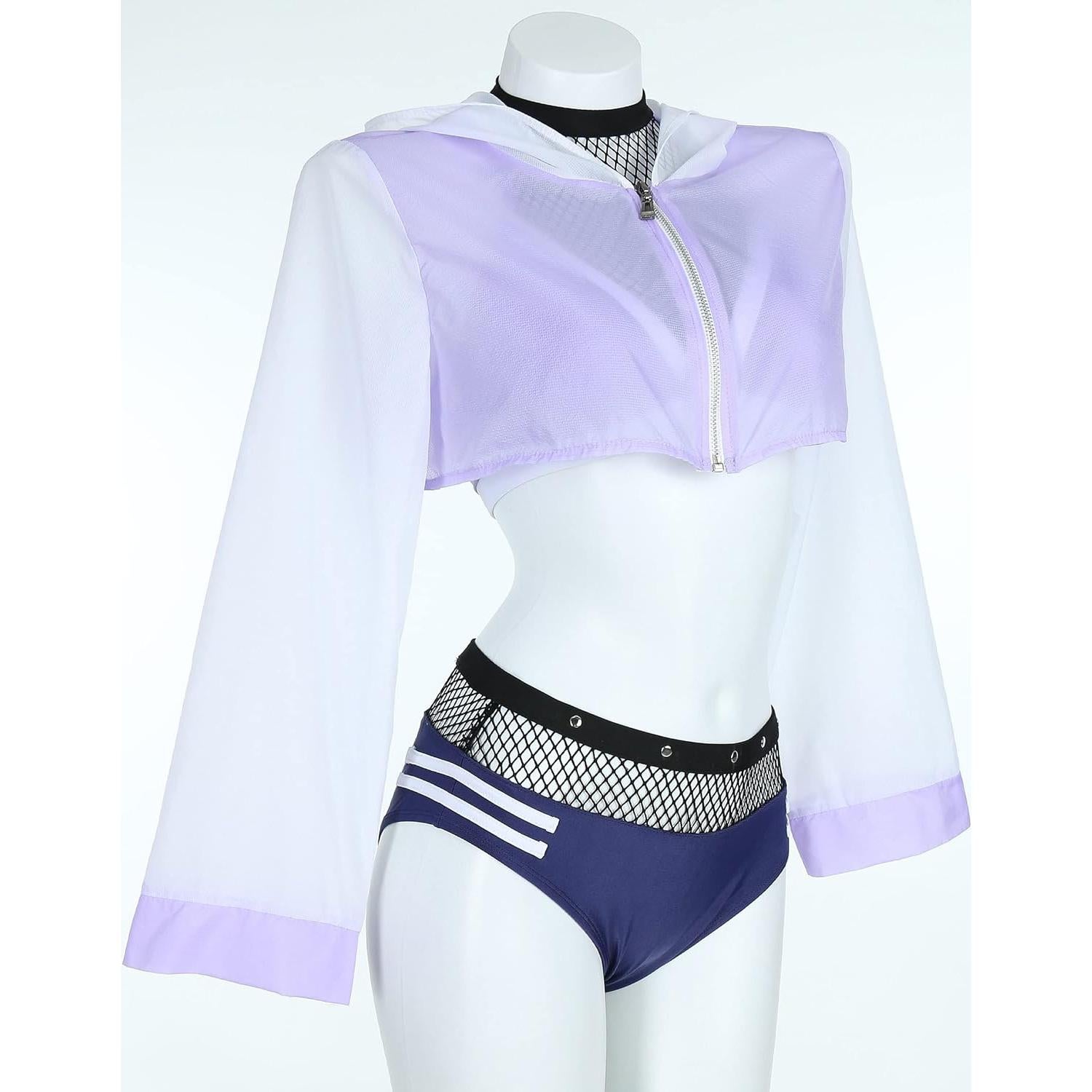 Bikini Anime Haikyuu para Mujeres con Chaqueta y Pantalones Cortos