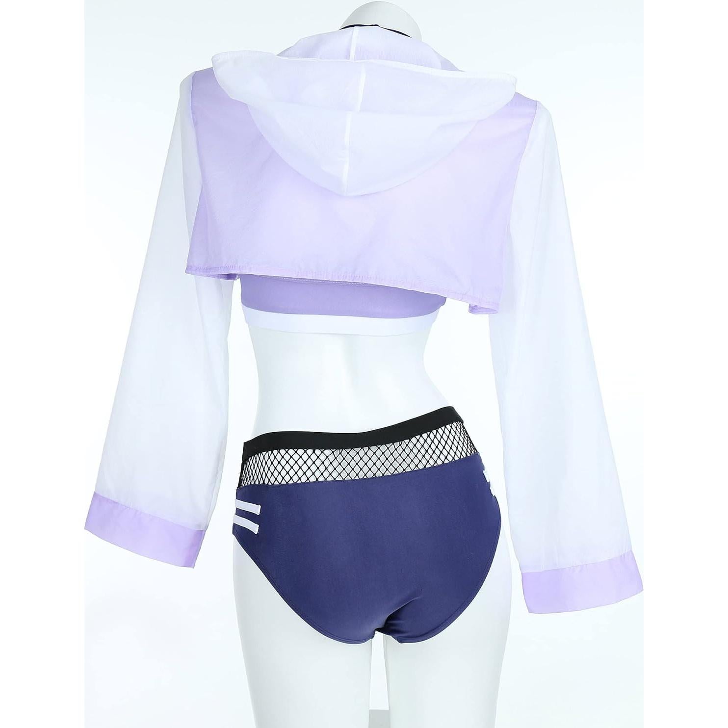 Bikini Anime Haikyuu para Mujeres con Chaqueta y Pantalones Cortos