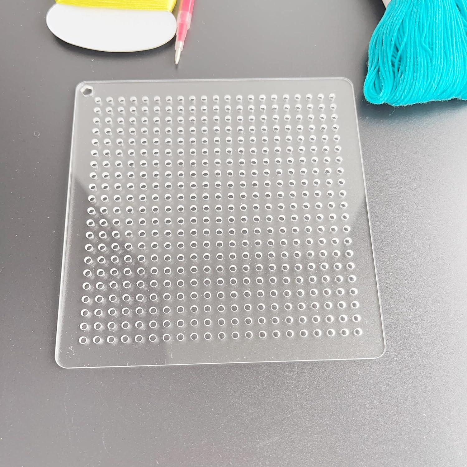 Plantilla Sashiko Phocaea 12x12 cm Cuadrado 0.5 cm Acolchado