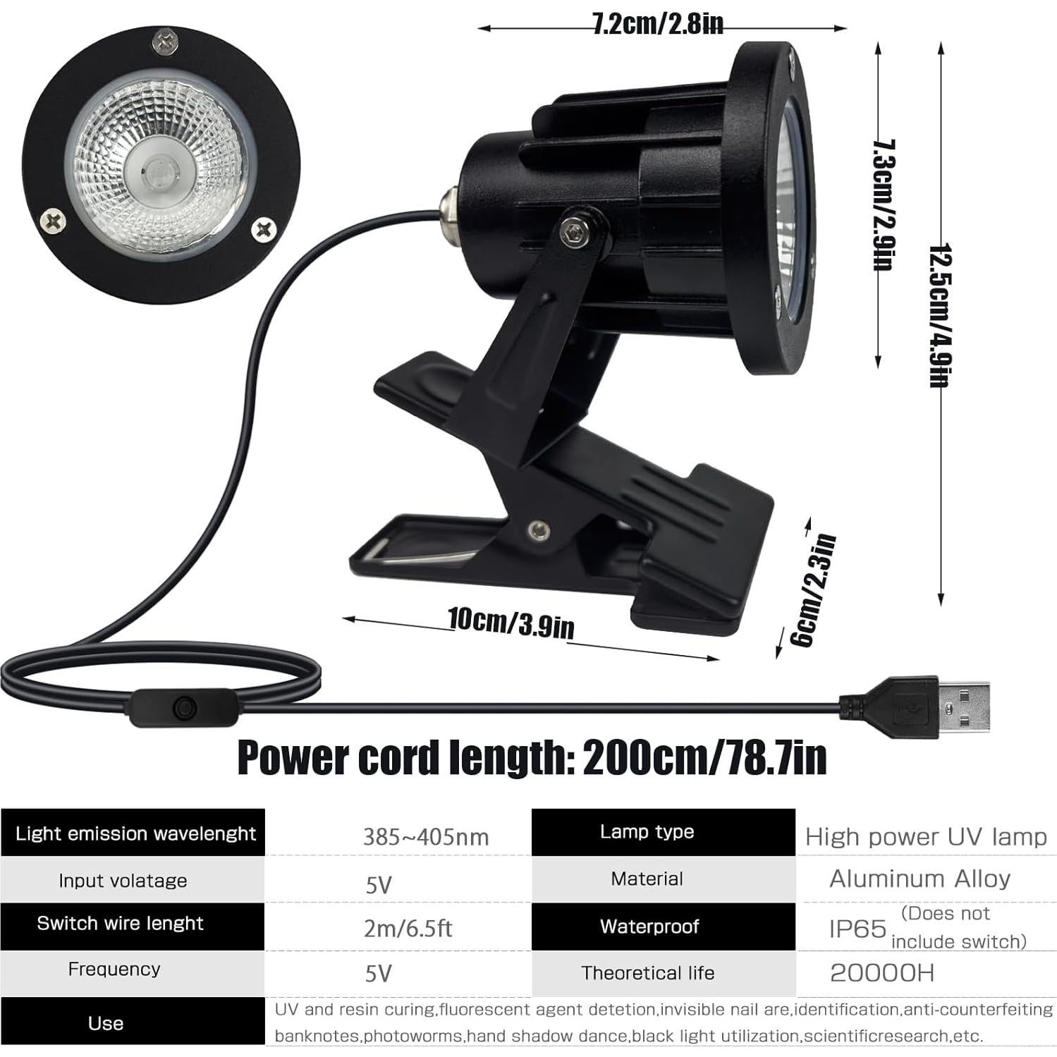 Lámpara UV de Luz Negra 13W INKECI IP65 para Fiestas