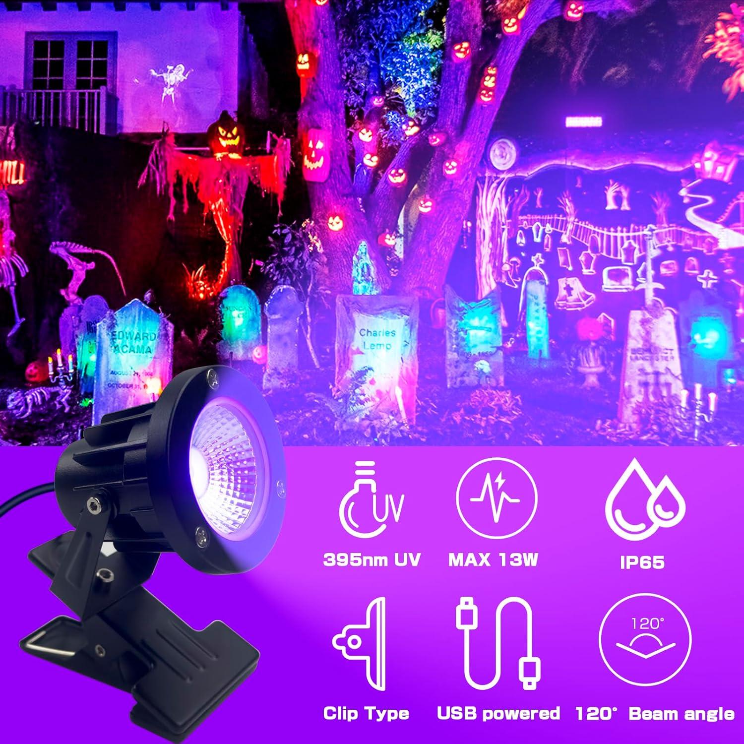 Lámpara UV de Luz Negra 13W INKECI IP65 para Fiestas