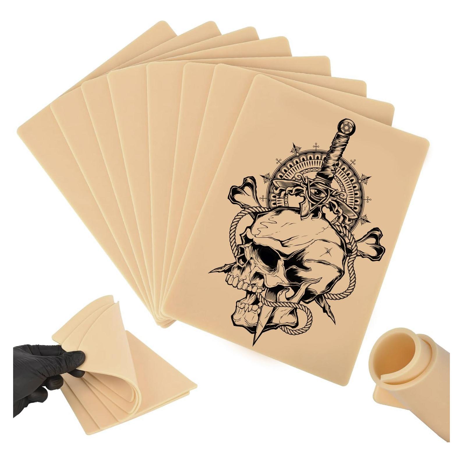 6 Piezas Piel de Tatuaje Doble Cara 3mm Lyuxzad 20x15cm