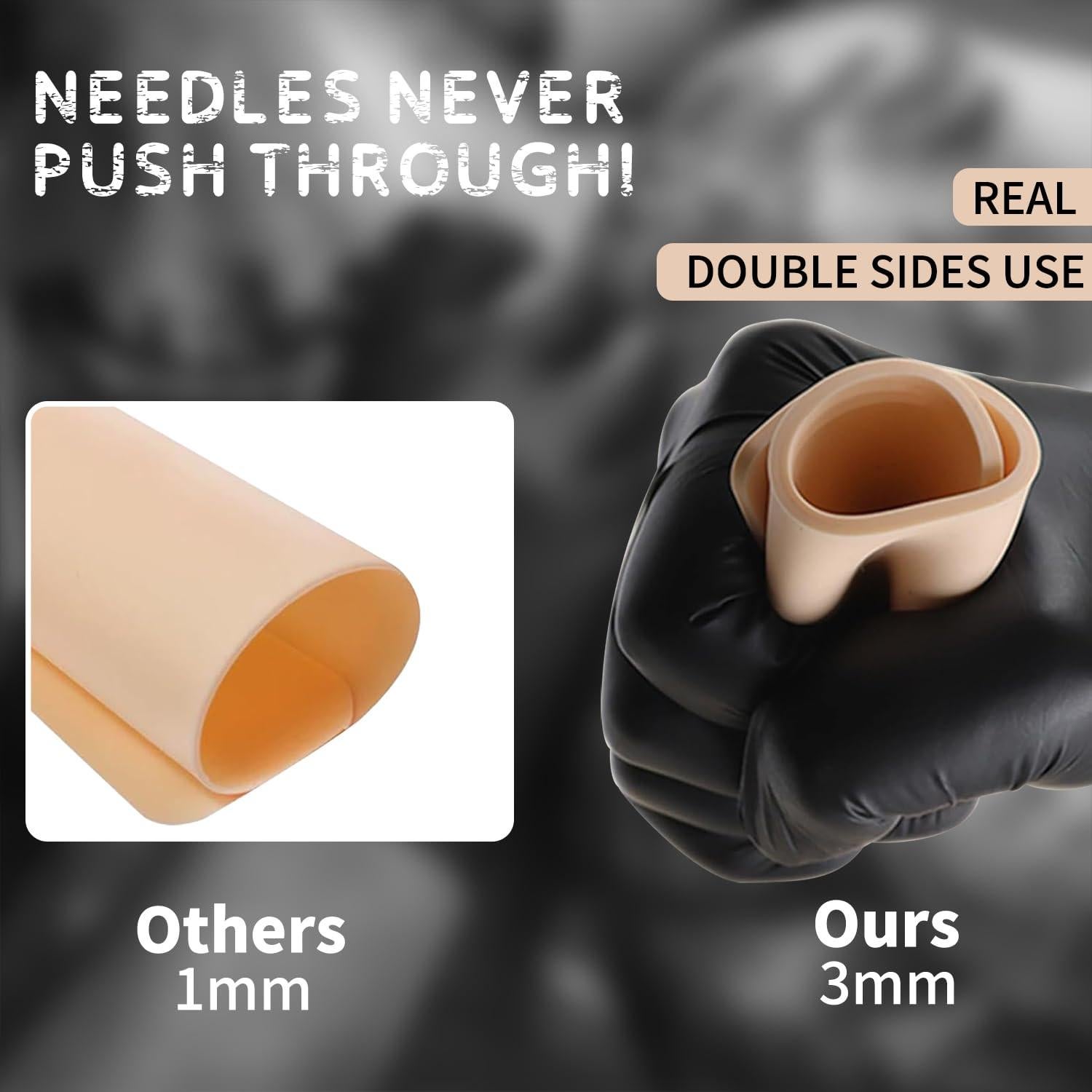 6 Piezas Piel de Tatuaje Doble Cara 3mm Lyuxzad 20x15cm