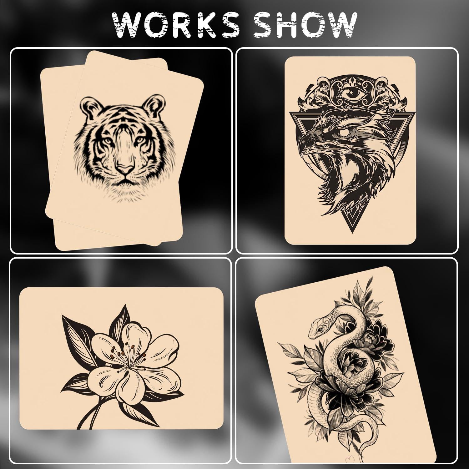 6 Piezas Piel de Tatuaje Doble Cara 3mm Lyuxzad 20x15cm